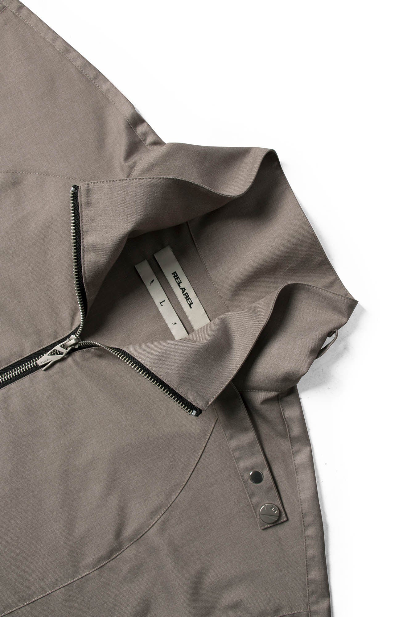 RELABEL Utility Stand Collar Half-Sleeve Jacket, premium urban and streetwear designers apparel on PROJECTISR.com, RELABEL