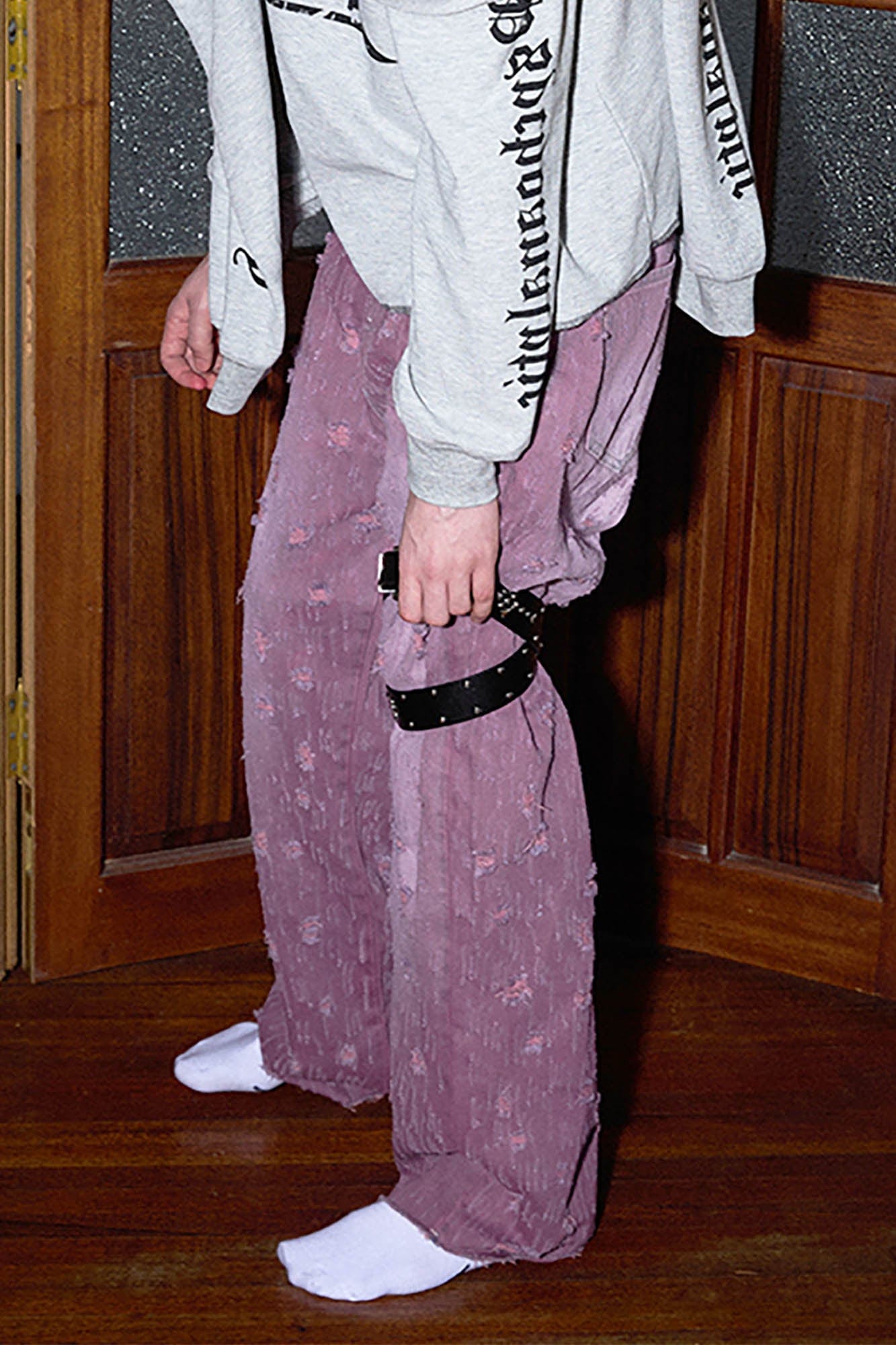 RICHILL Distressed Scratch Straight-Leg Jeans, premium urban and streetwear designers apparel on PROJECTISR.com, RICHILL