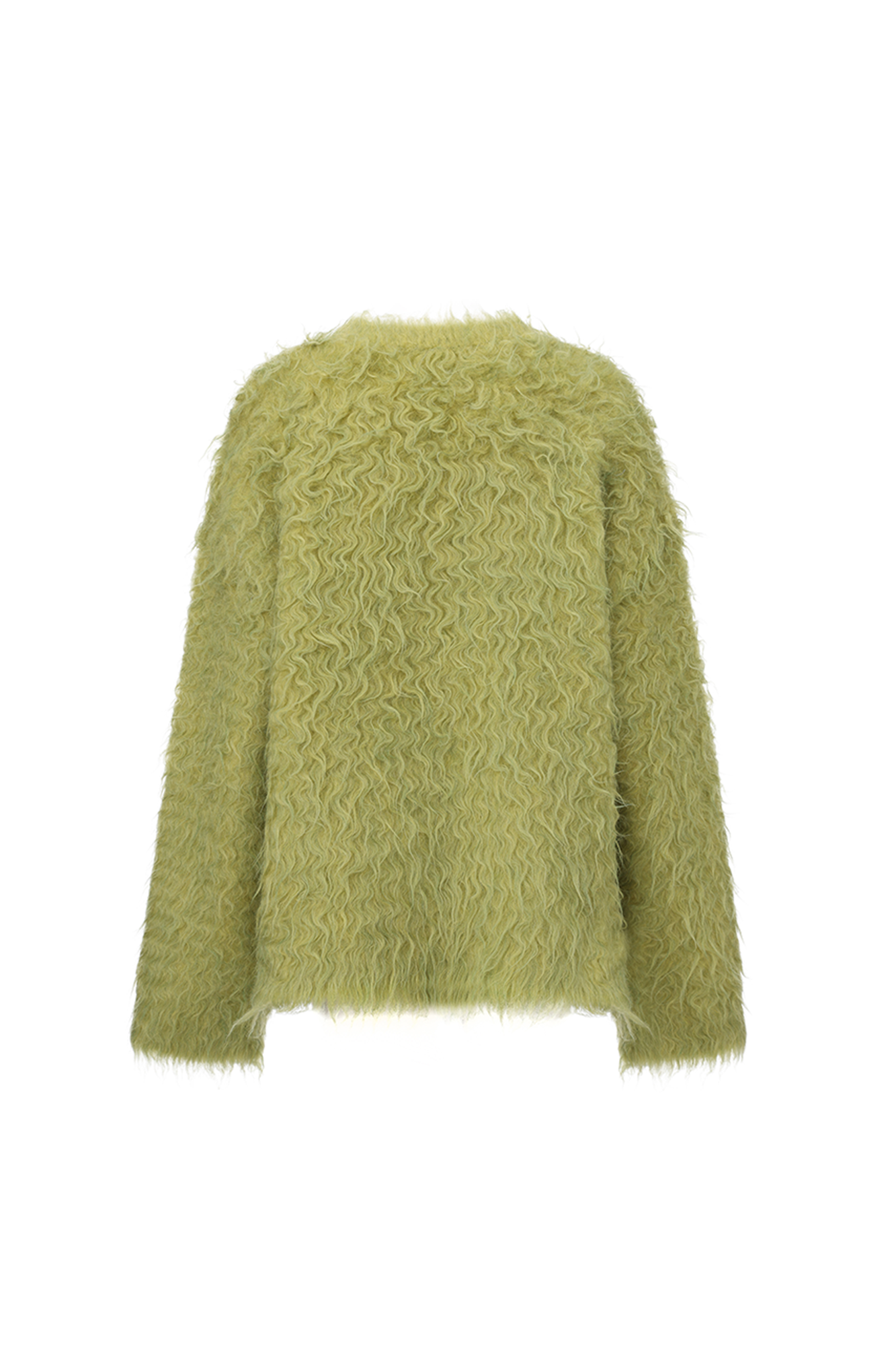 VANN VALRENCE Fuzzy Cat Intarsia Mohair Sweater