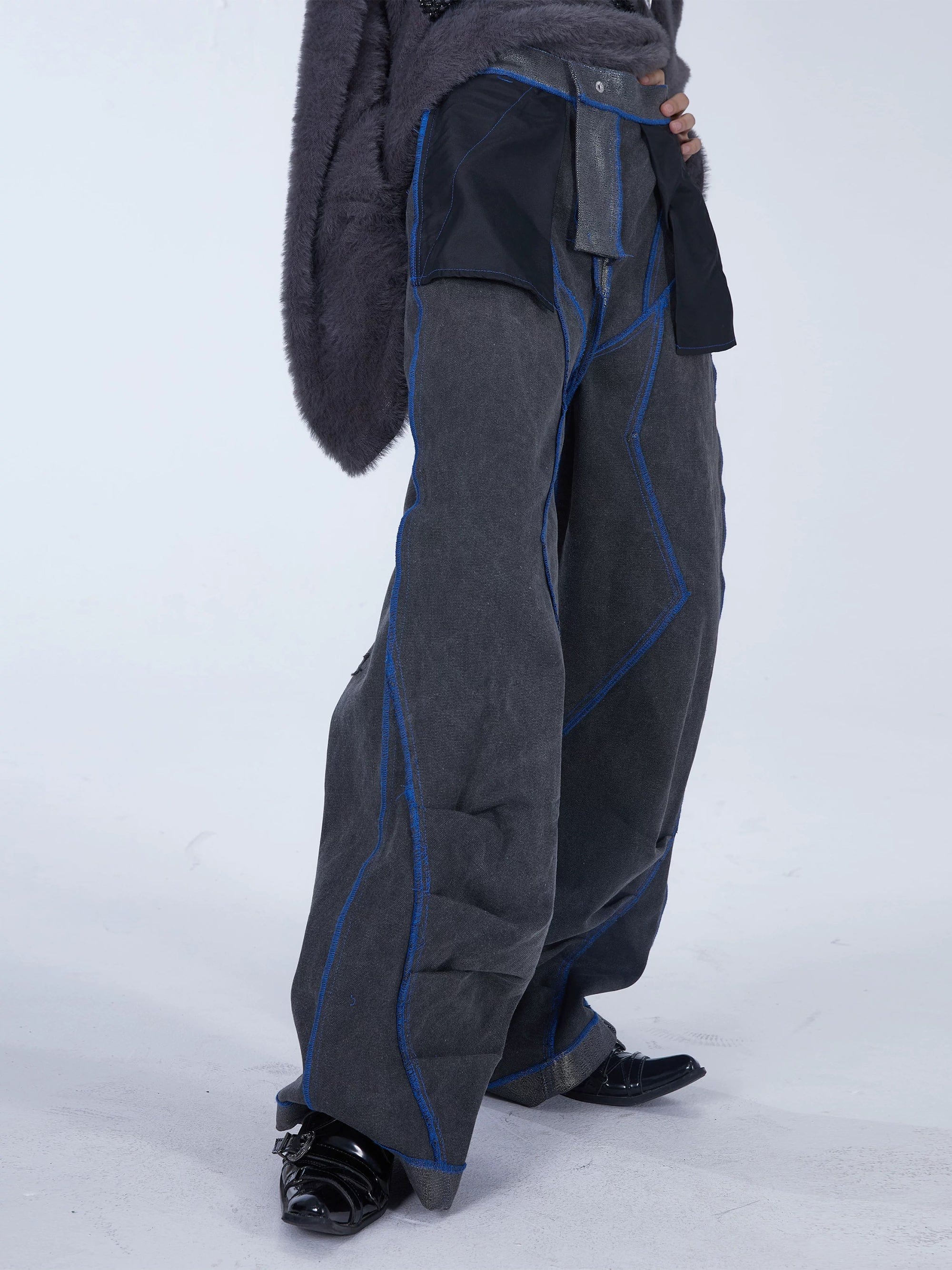 EMBRYO Deconstructed Reversible Pants, premium urban and streetwear designers apparel on PROJECTISR.com, EMBRYO