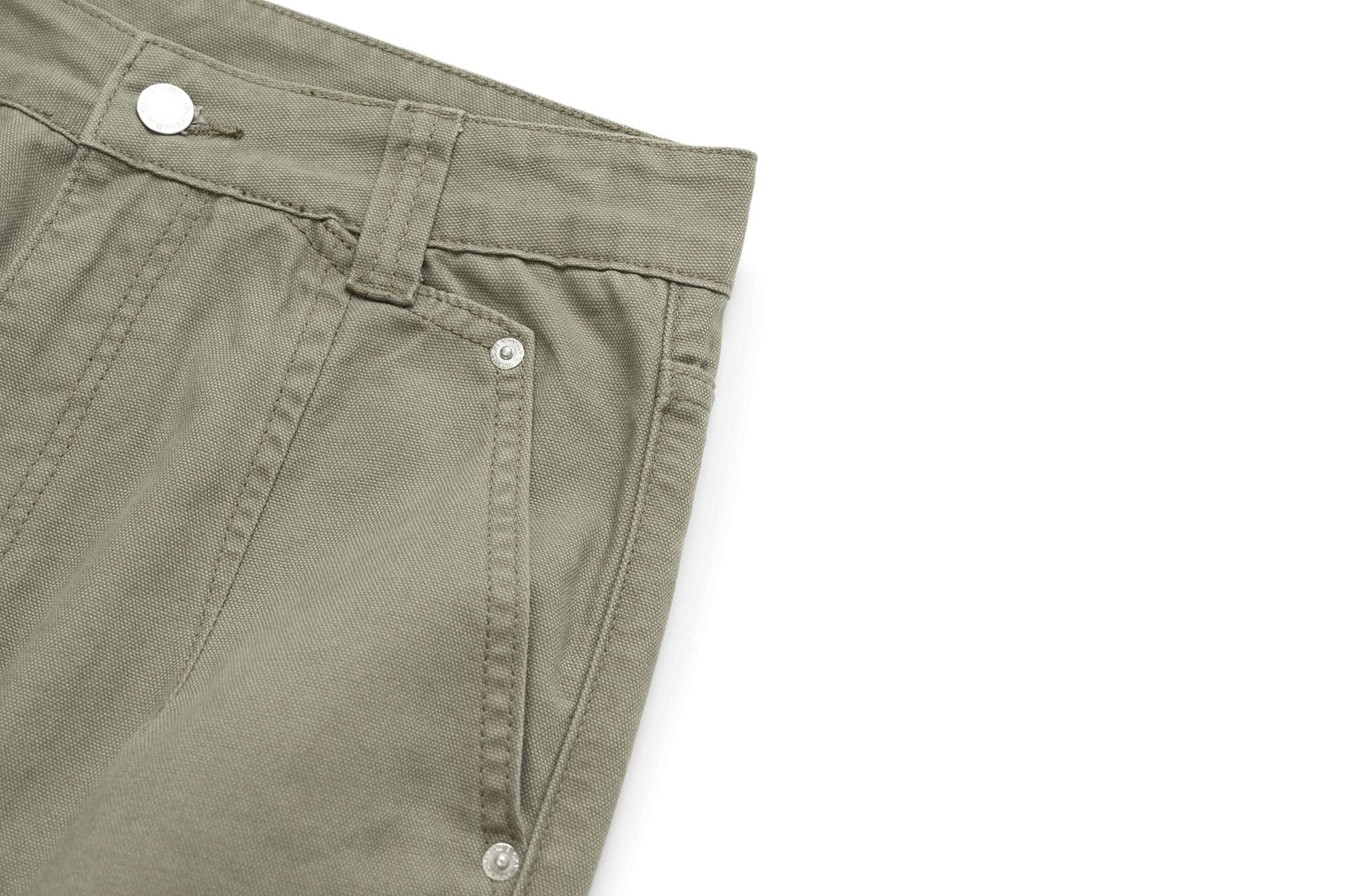 OKAYTHXBYE Washed Button Flap-Pocket Cargo Pants, premium urban and streetwear designers apparel on PROJECTISR.com, OKAYTHXBYE