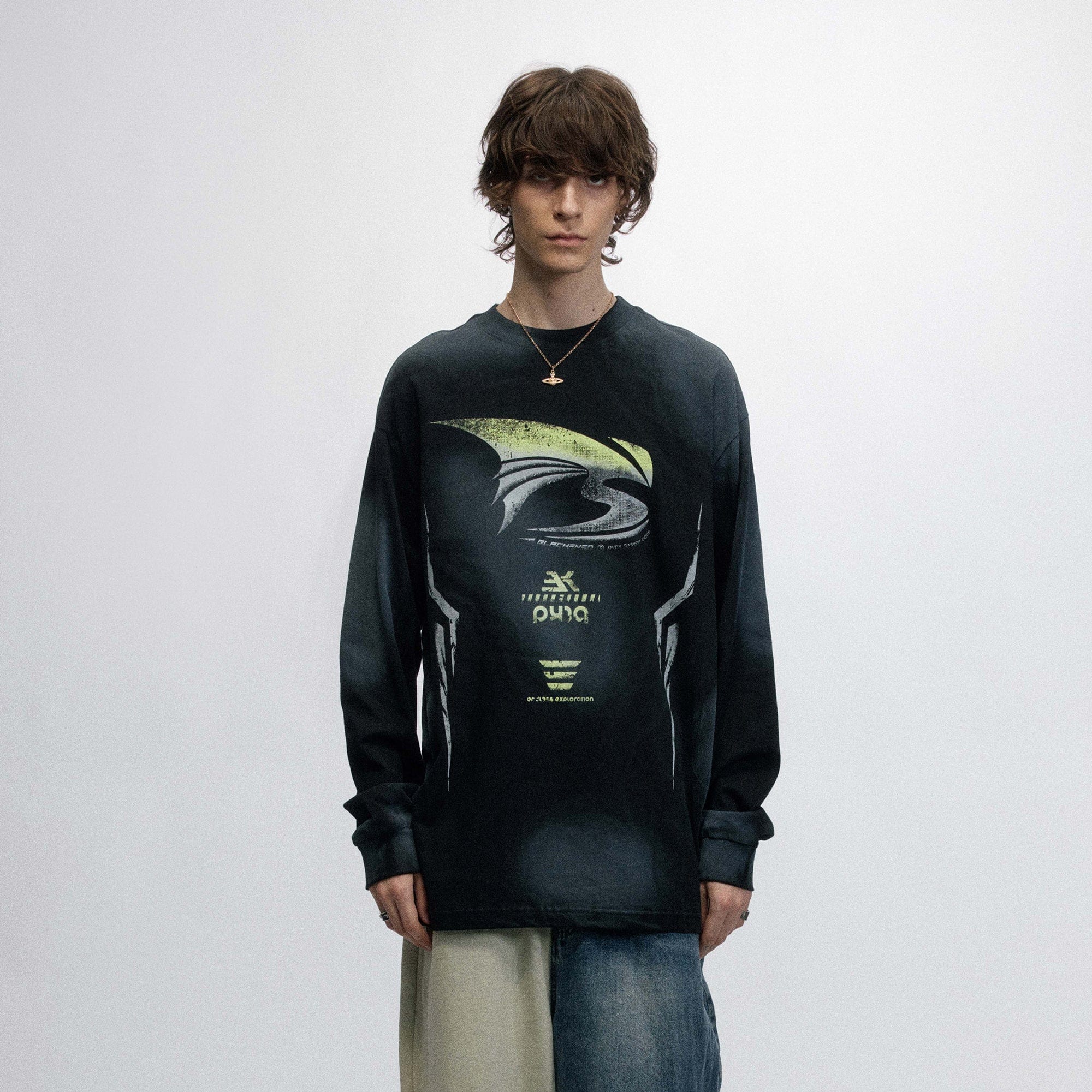 OVDY Faded Racing Graphics Long-Sleeve Tee, premium urban and streetwear designers apparel on PROJECTISR.com, OVDY