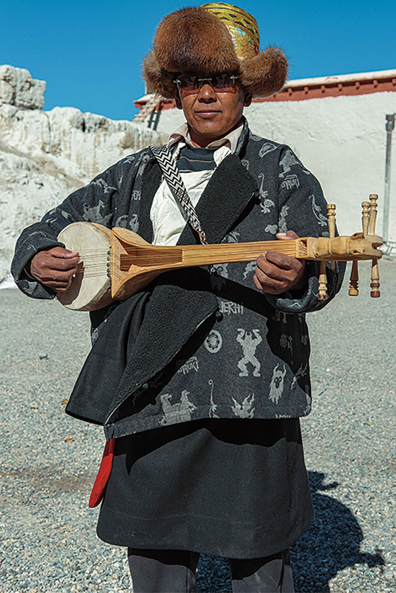 NERHI Tribal Totem Fleece Denim Jacket