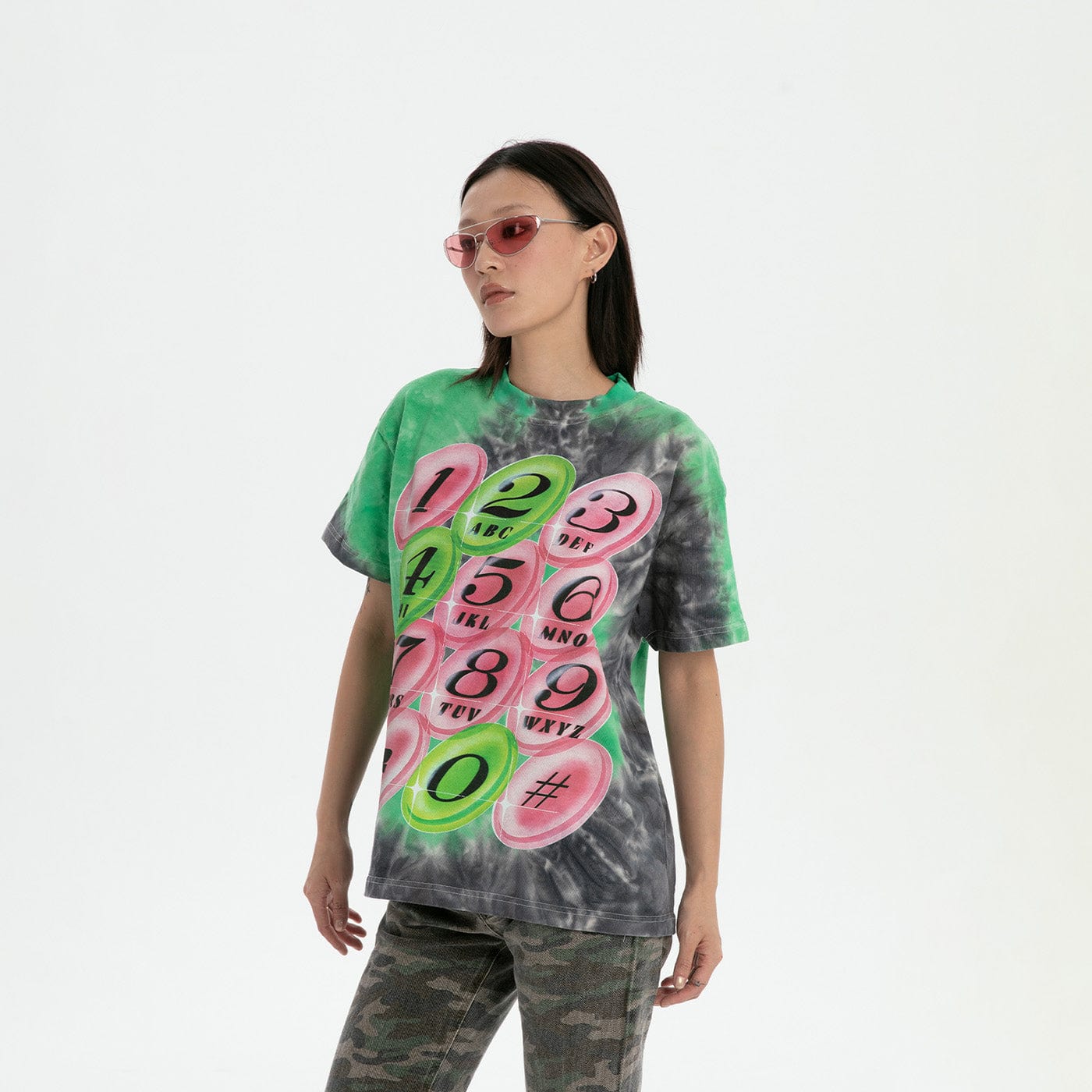 RTVG Tie-Dye Full-print Telephone T-Shirt, premium urban and streetwear designers apparel on PROJECTISR.com, RTVG