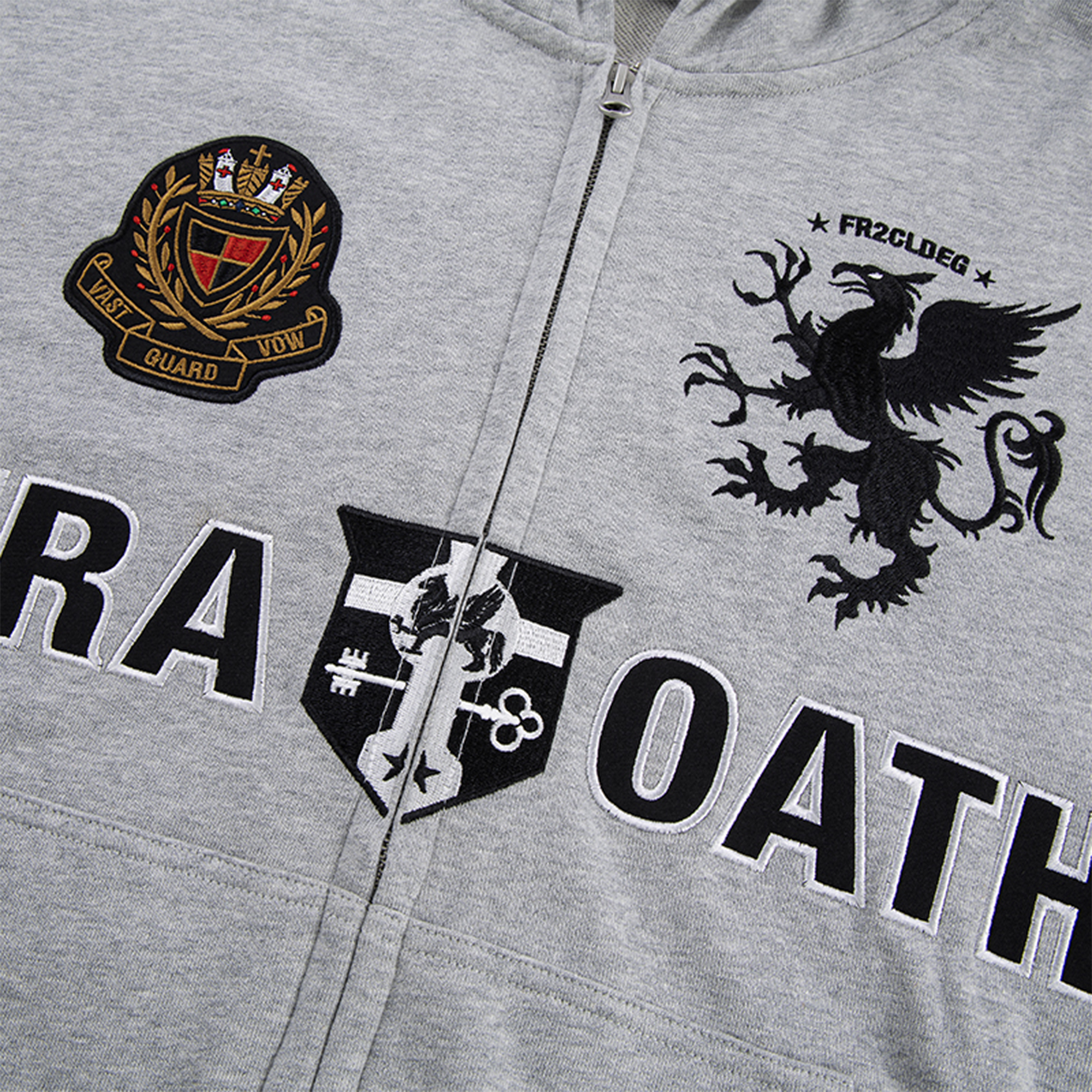 F2CE Crest Emblem Patch Zip-Up Hoodie