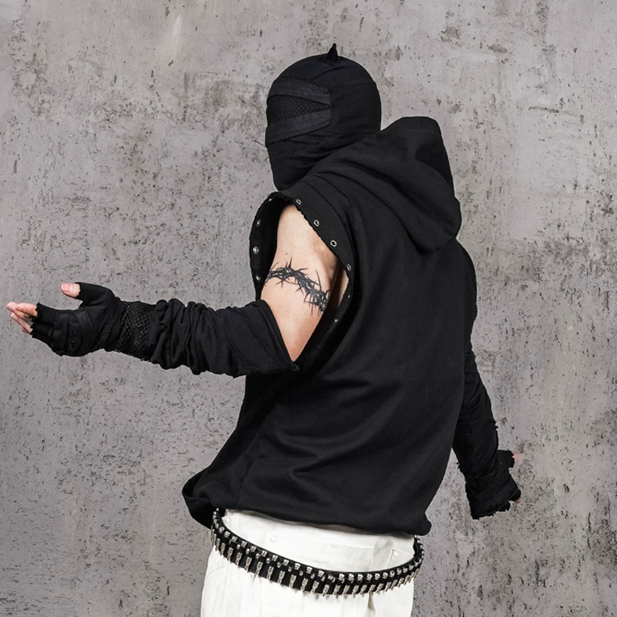UNDERWATER Inferno Edge Rivet Vest, premium urban and streetwear designers apparel on PROJECTISR.com, UNDERWATER