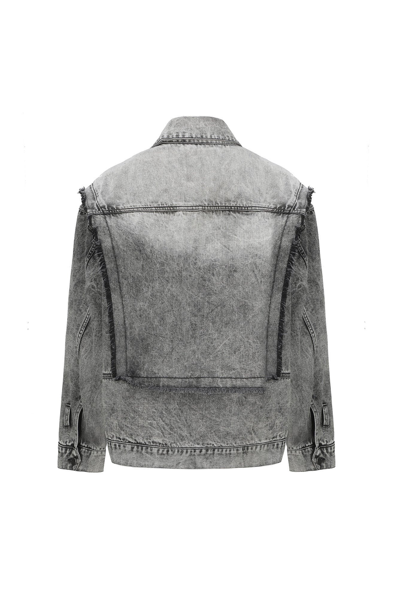 VANN VALRENCE Structural Panel Acid-Washed Oversized Denim Jacket, premium urban and streetwear designers apparel on PROJECTISR.com, VANN VALRENCE