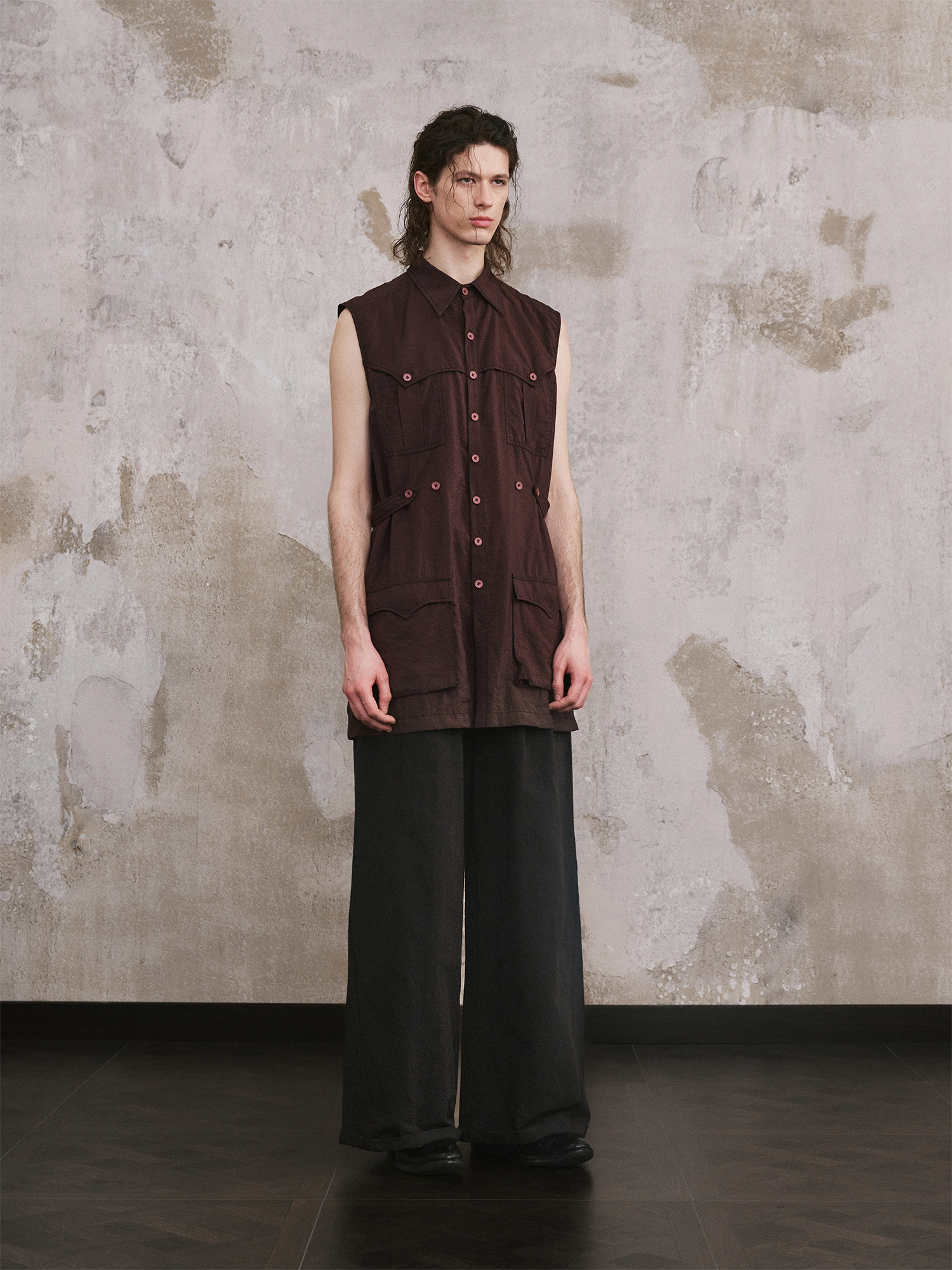 ILNya Nieternite Nifutur Multi-Pocket Modal Sleeveless Shirt