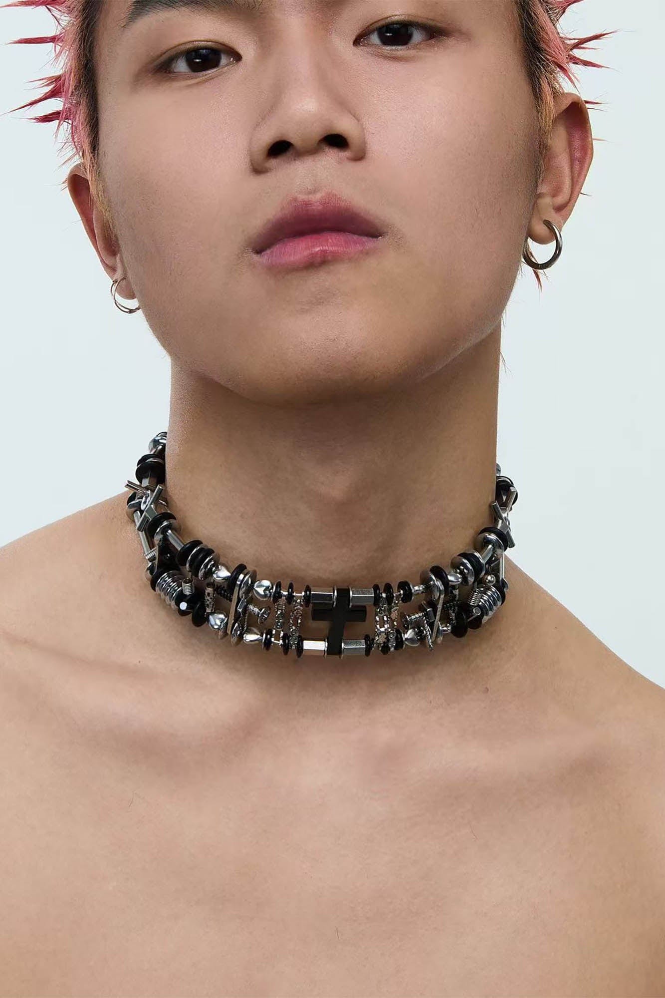 ILLUSORY Sacrificial Cross Chocker, premium urban and streetwear designers apparel on PROJECTISR.com, ILLUSORY