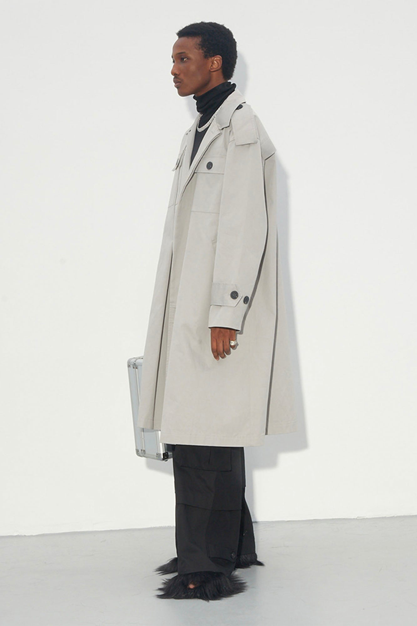 ASSEEN Utility Pocket Paneled Trench Coat, premium urban and streetwear designers apparel on PROJECTISR.com, ASSEEN