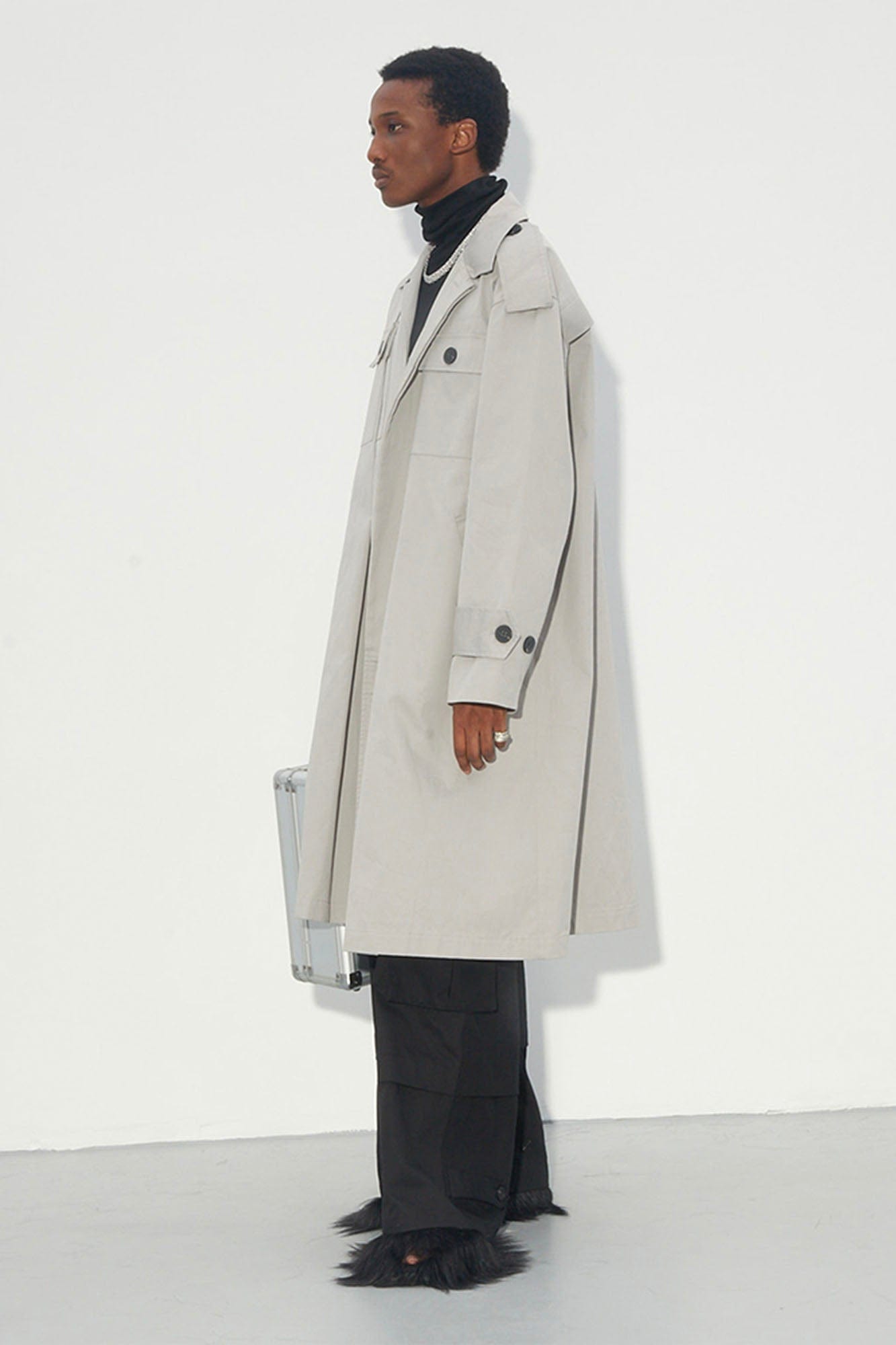 ASSEEN Utility Pocket Paneled Trench Coat, premium urban and streetwear designers apparel on PROJECTISR.com, ASSEEN