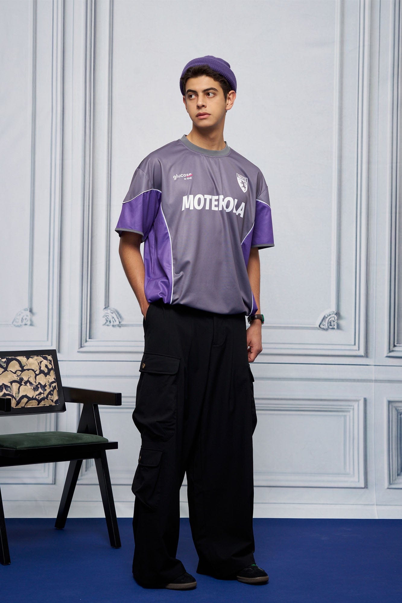 UNLIMITED MOTE x glucose by RMK Contrast Spliced Drawstring Hem Jersey, premium urban and streetwear designers apparel on PROJECTISR.com, UNLIMITED MOTE