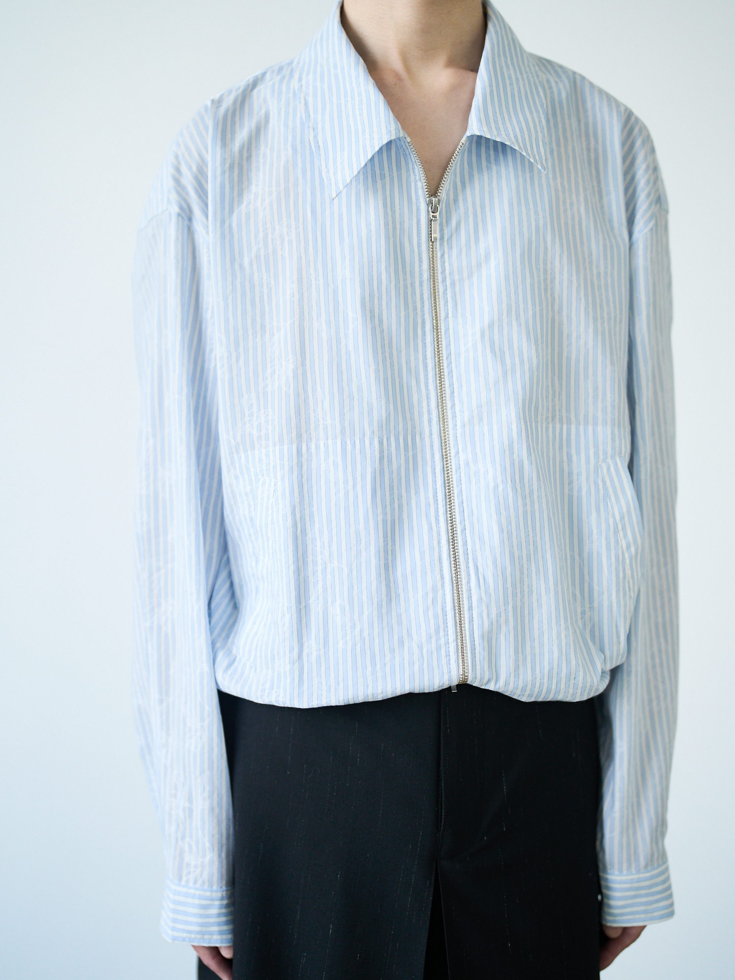 GRAINMUSTARD Striped Jacquard Shirt Jacket, premium urban and streetwear designers apparel on PROJECTISR.com, GRAINMUSTARD