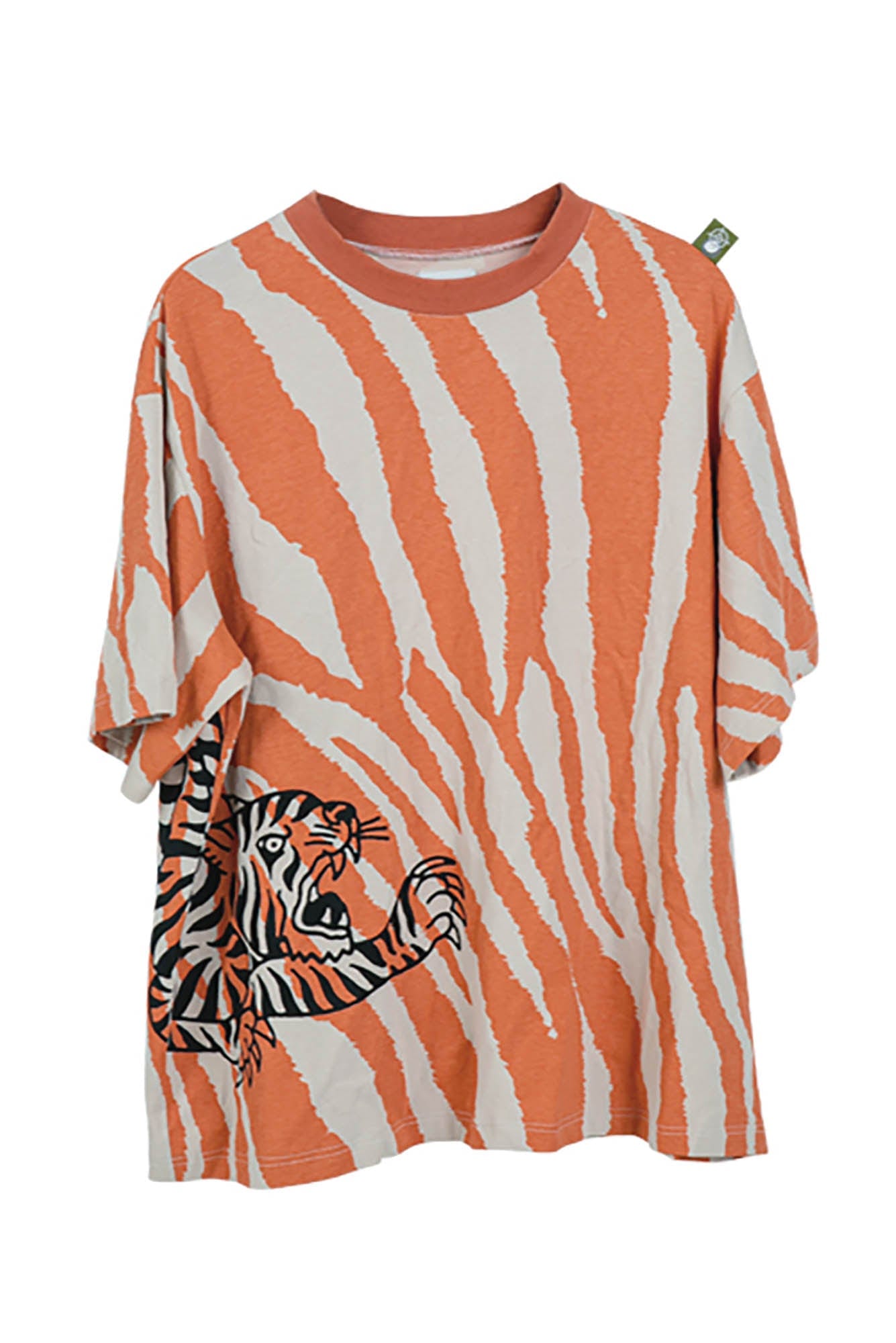 ERROR CODE ROBOT Tiger Stripe Oversized T-Shirt, premium urban and streetwear designers apparel on PROJECTISR.com, ERROR CODE ROBOT