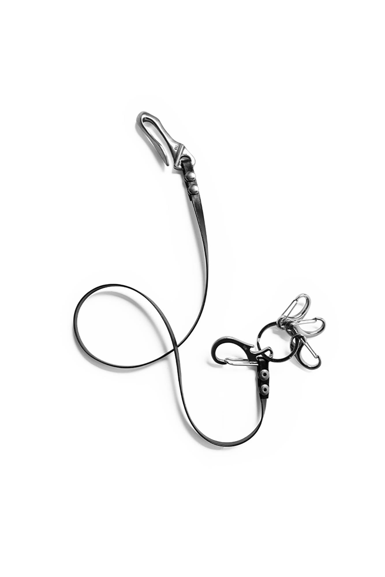 RELABEL Multi-Hook Leather Keychain Lanyard, premium urban and streetwear designers apparel on PROJECTISR.com, RELABEL