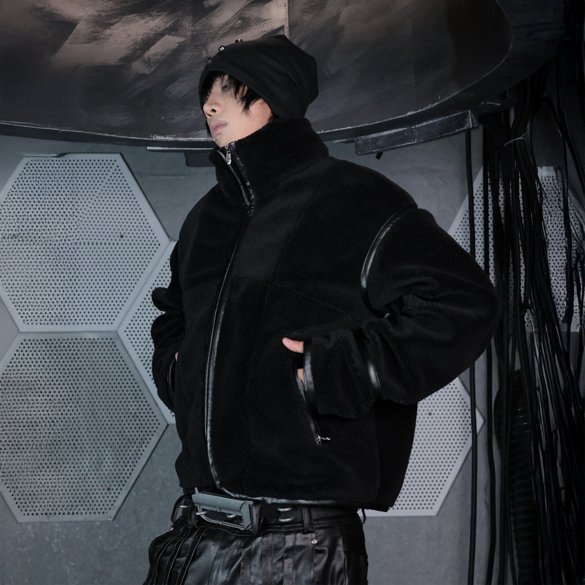 SSIN7 Panel High-Neck Fleece Jacket