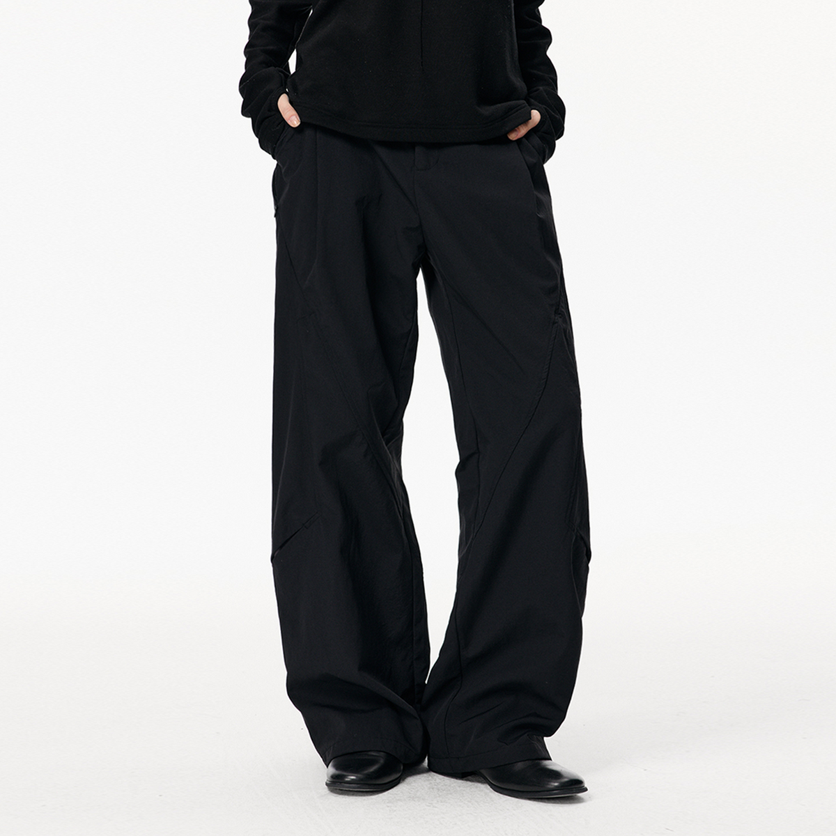 KREATE Splash-Proof Deconstructed Multi-Pocket Pleated Wide-Leg Pants