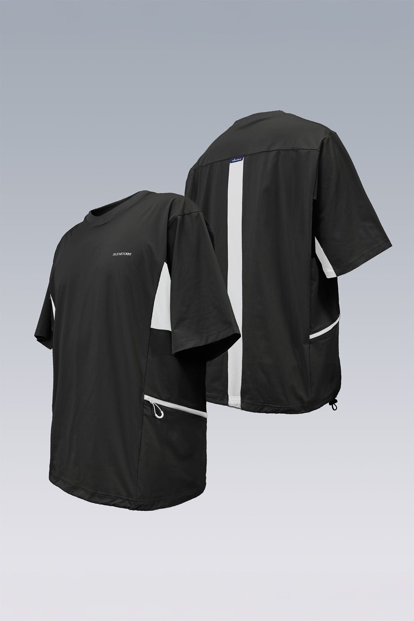 SILENSTORM Tech Panel Drawstring-Hem Quick-Dry T-Shirt, premium urban and streetwear designers apparel on PROJECTISR.com, SILENSTORM