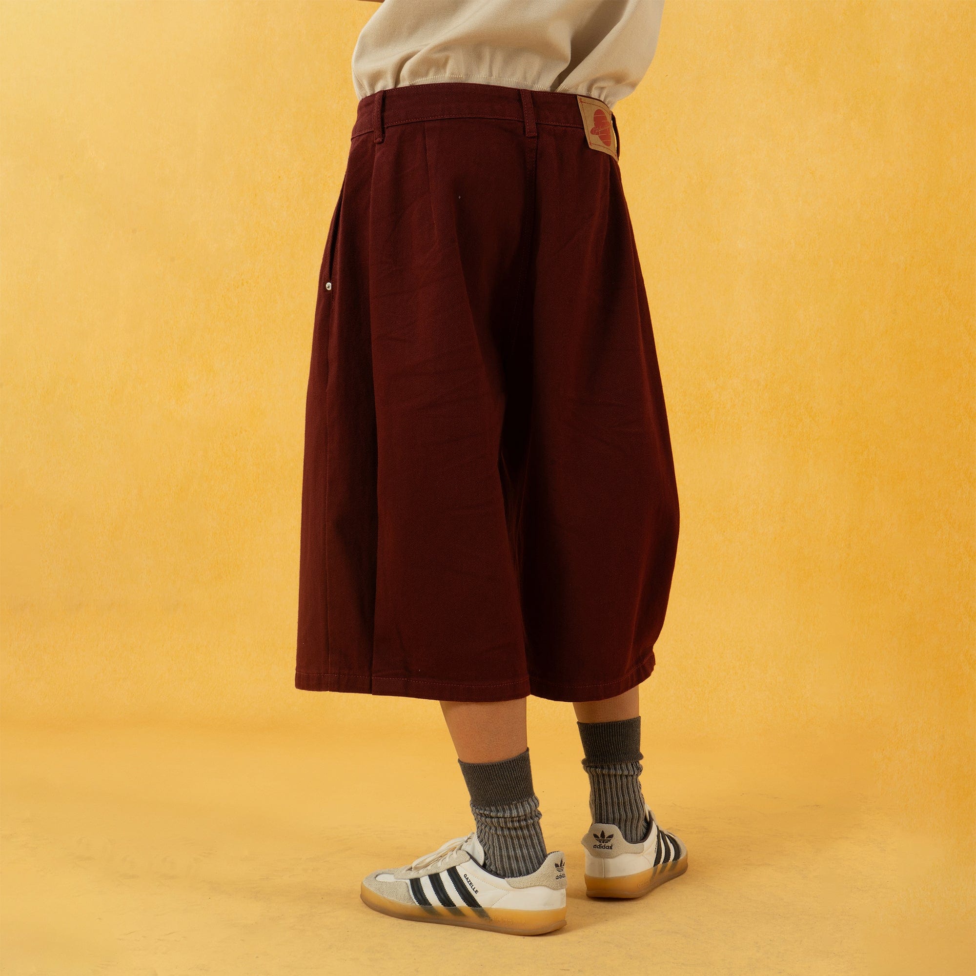 CLP Classic Rivet Pleated Oversized Shorts, premium urban and streetwear designers apparel on PROJECTISR.com, CLP