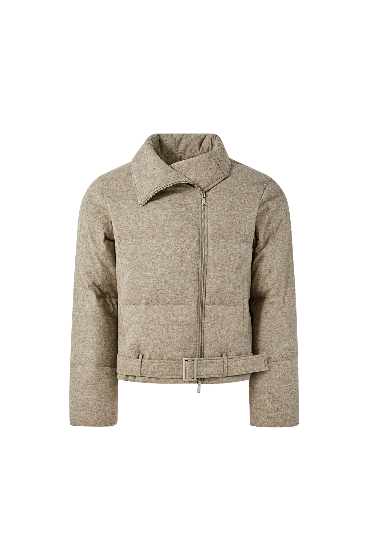 KREATE Asymmetrical Placket Multi-Collar Down Jacket