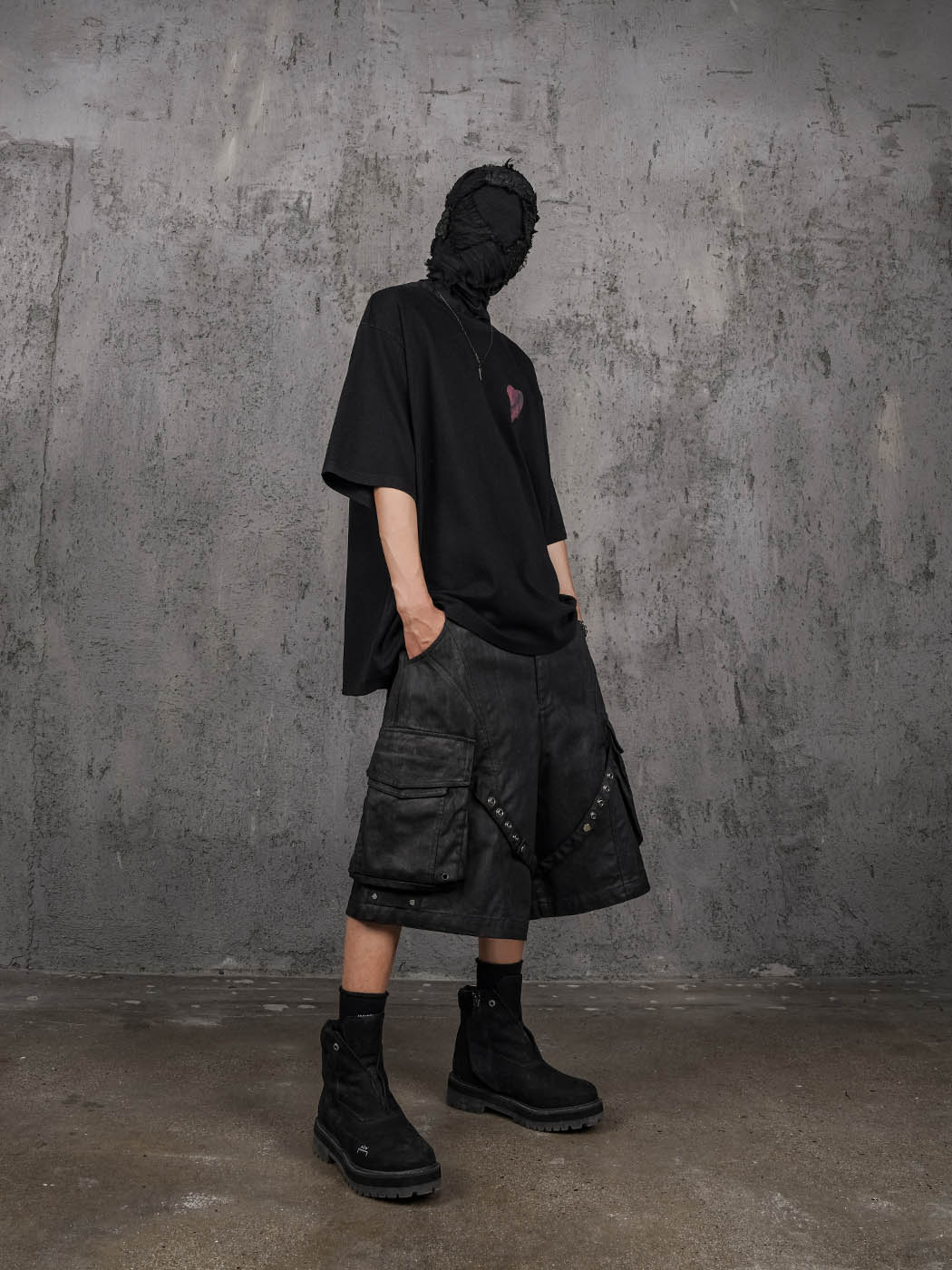 UNDERWATER Bandaged Waxed Shorts, premium urban and streetwear designers apparel on PROJECTISR.com, UNDERWATER
