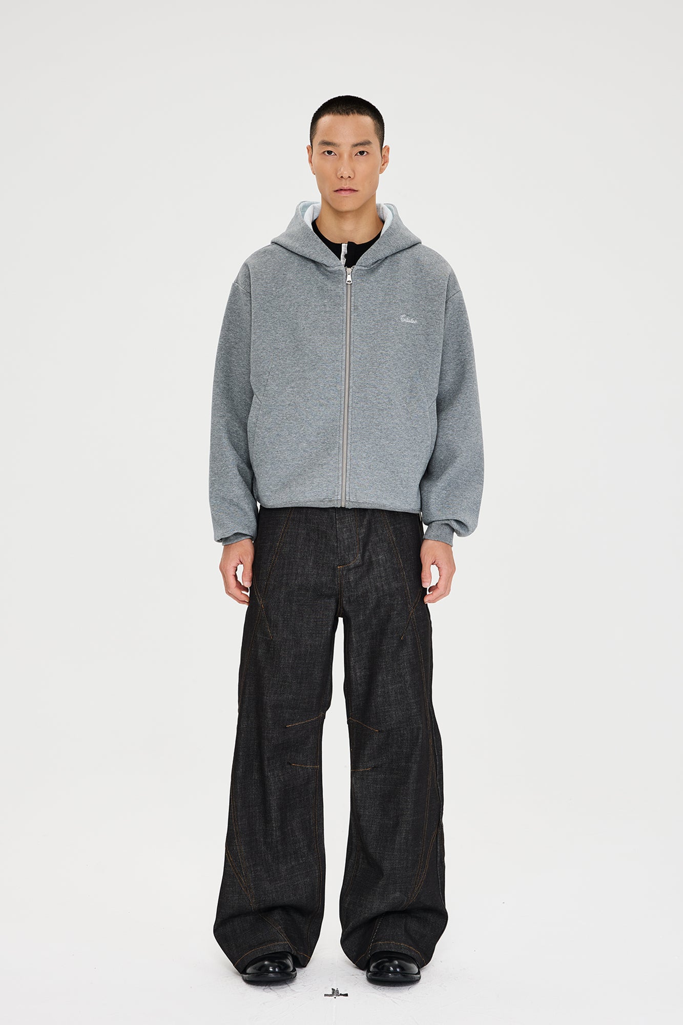 CATSSTAC Essential Embroidered LOGO Zip-Up Hoodie