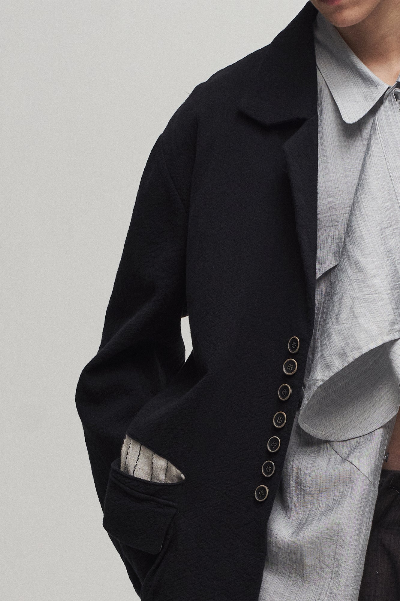 ILNya Nieternite Nifutur Reversible Contrast Stripe Paneled Jacket