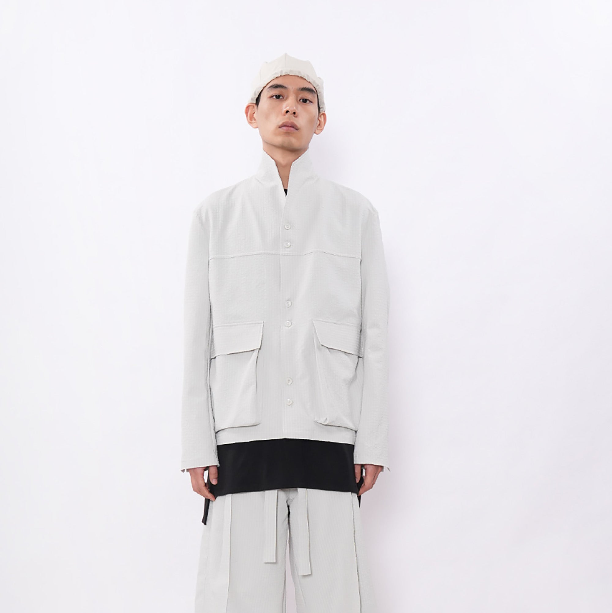 7440 37 1 Bubble-Texture Large Pocket Jacket, premium urban and streetwear designers apparel on PROJECTISR.com, 7440 37 1