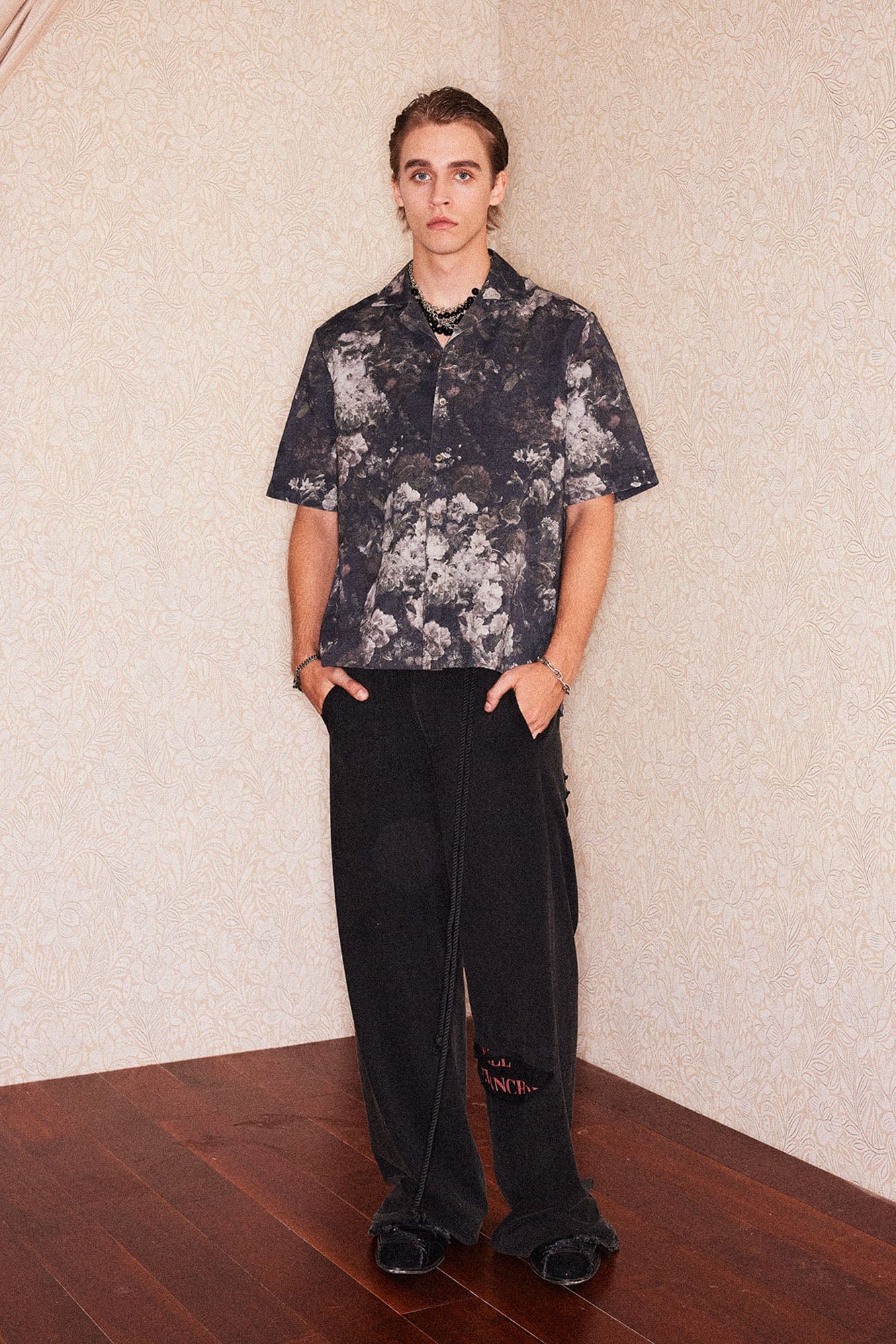 RICHILL Retro Floral Jacquard Cotton-Linen Shirt, premium urban and streetwear designers apparel on PROJECTISR.com, RICHILL