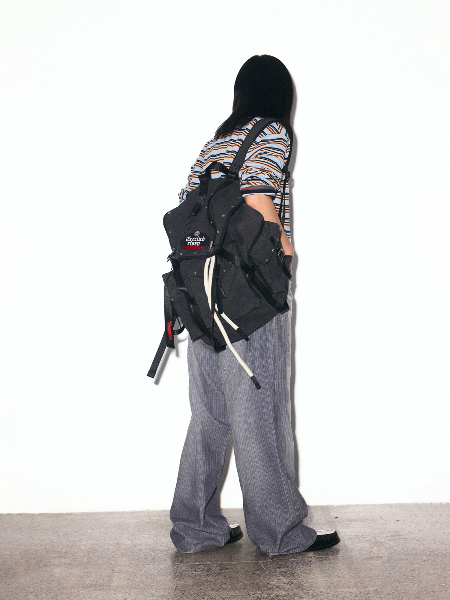 TRECLUB Studded Utility Cargo Backpack