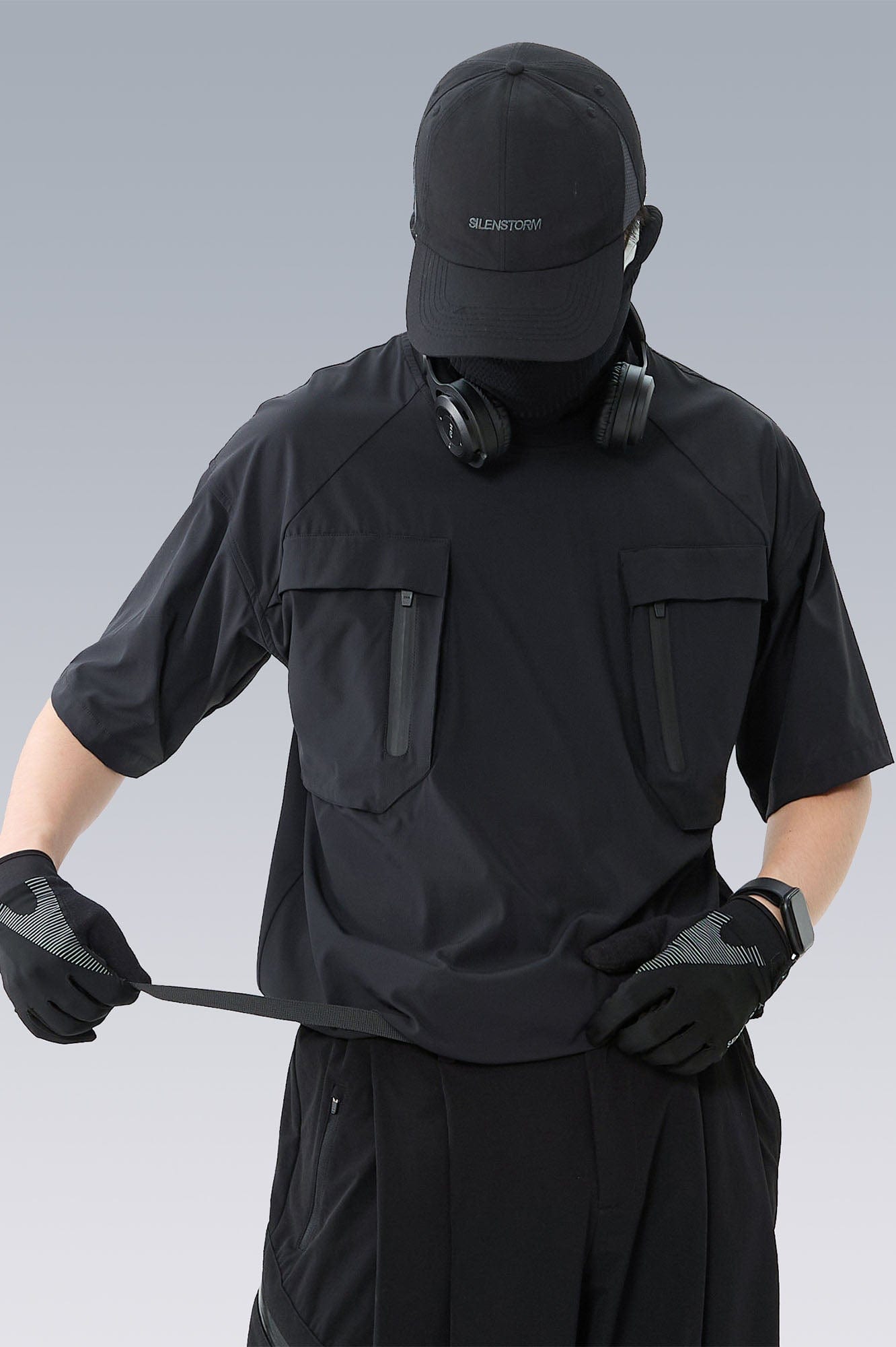 SILENSTORM Tactical Mesh-Back Zip Pocket T-Shirt, premium urban and streetwear designers apparel on PROJECTISR.com, SILENSTORM