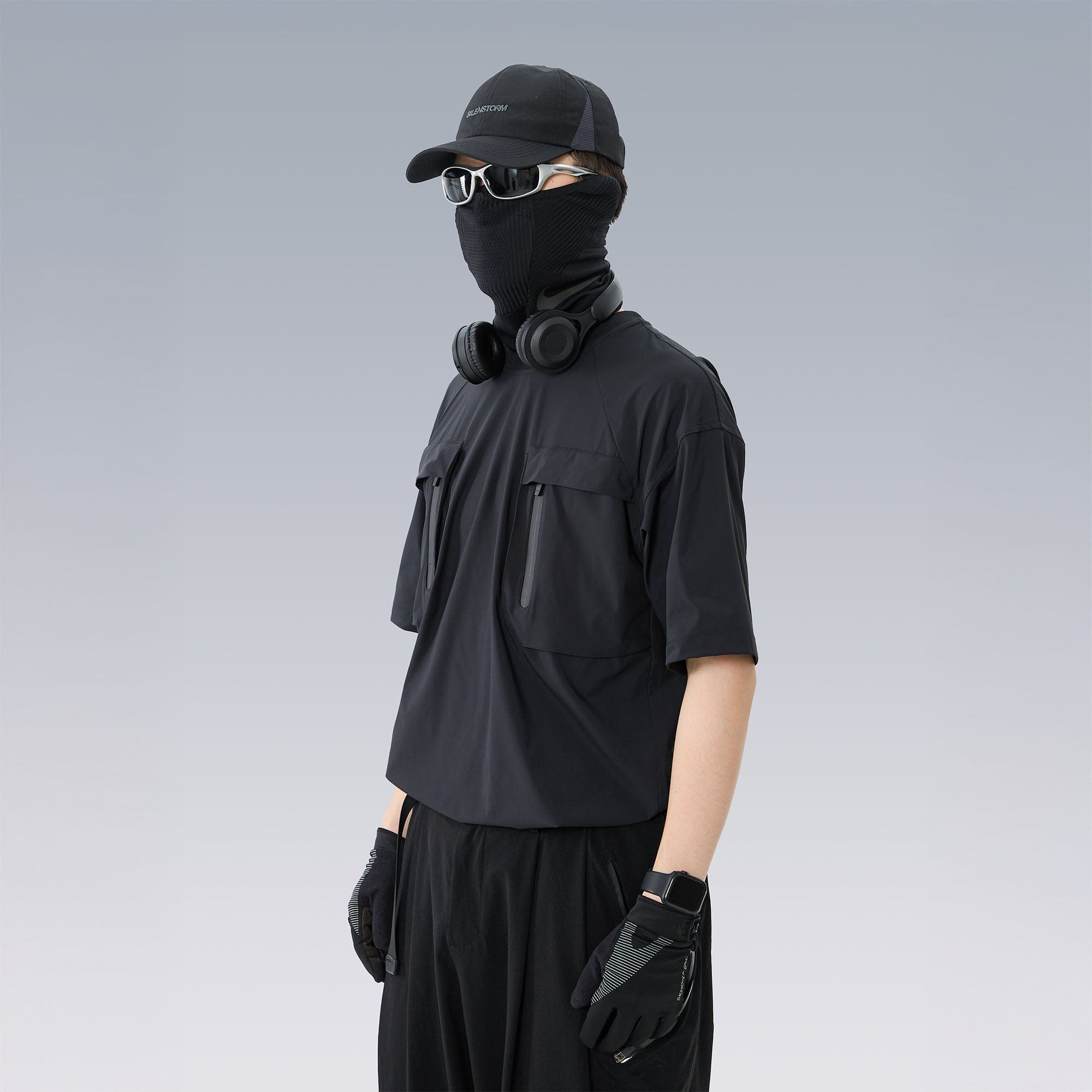 SILENSTORM Tactical Mesh-Back Zip Pocket T-Shirt, premium urban and streetwear designers apparel on PROJECTISR.com, SILENSTORM
