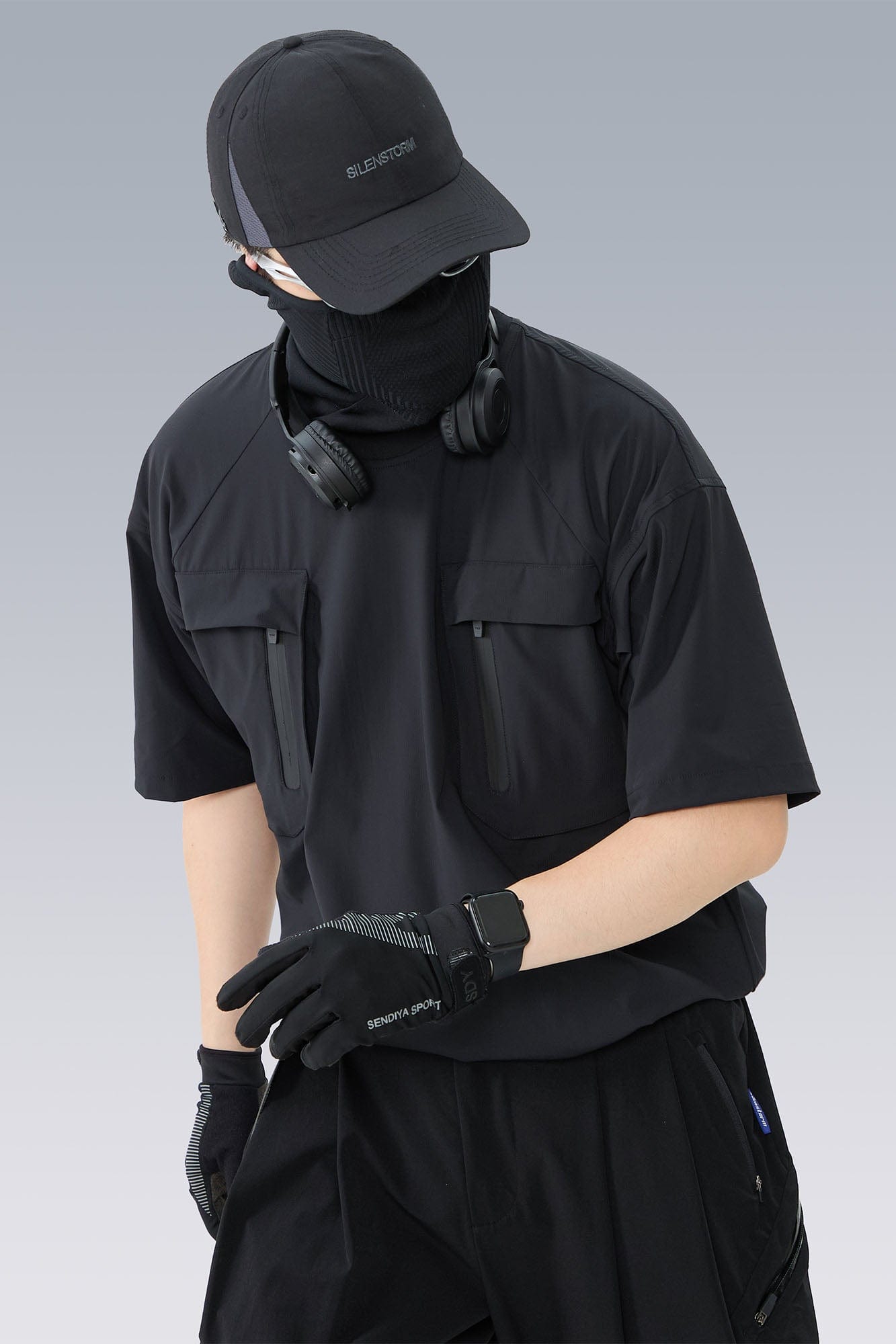 SILENSTORM Tactical Mesh-Back Zip Pocket T-Shirt, premium urban and streetwear designers apparel on PROJECTISR.com, SILENSTORM