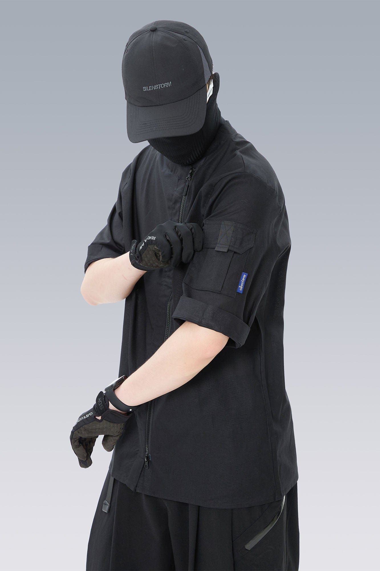 SILENSTORM Asymmetrical Zip Ramie Utility Shirt