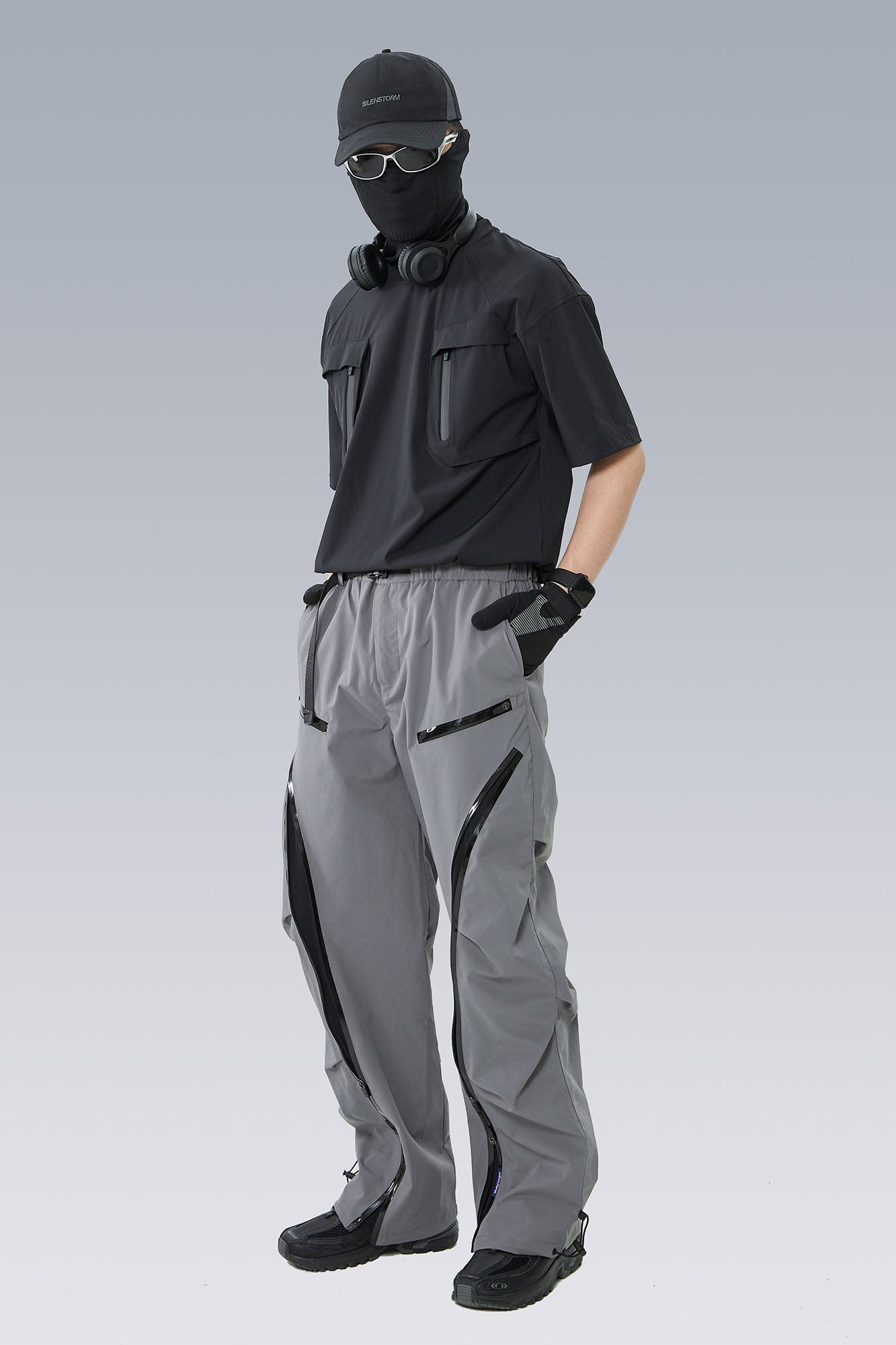 SILENSTORM Tactical Mesh-Back Zip Pocket T-Shirt, premium urban and streetwear designers apparel on PROJECTISR.com, SILENSTORM
