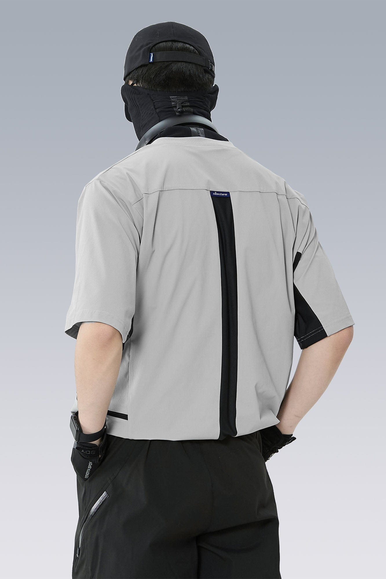 SILENSTORM Tech Panel Drawstring-Hem Quick-Dry T-Shirt, premium urban and streetwear designers apparel on PROJECTISR.com, SILENSTORM
