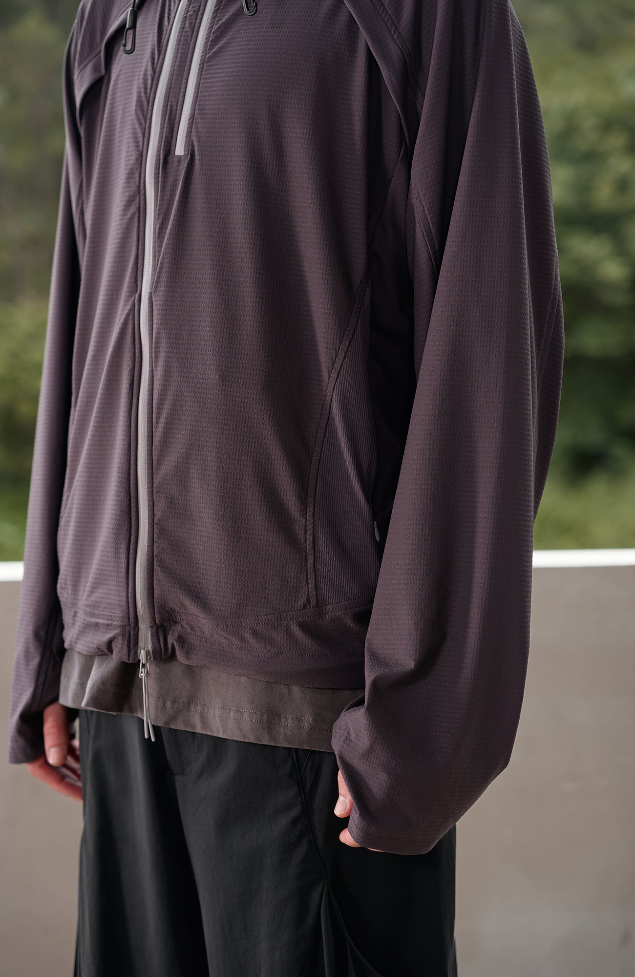 MOITIEDEPETALE Dual-Zip Cooling UV Protection Hooded Jacket