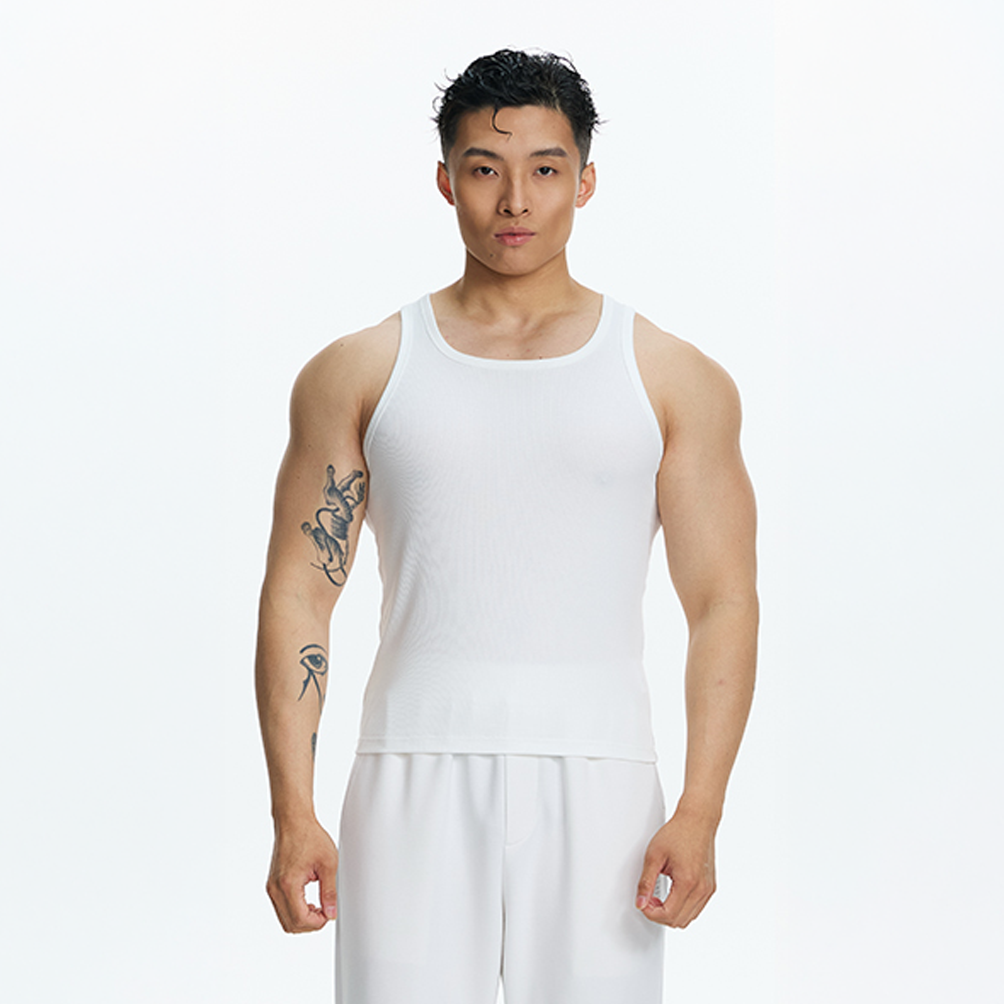 PUMPPLUS Ribbed Quick-Dry Slim Tank Top, premium urban and streetwear designers apparel on PROJECTISR.com, PUMPPLUS