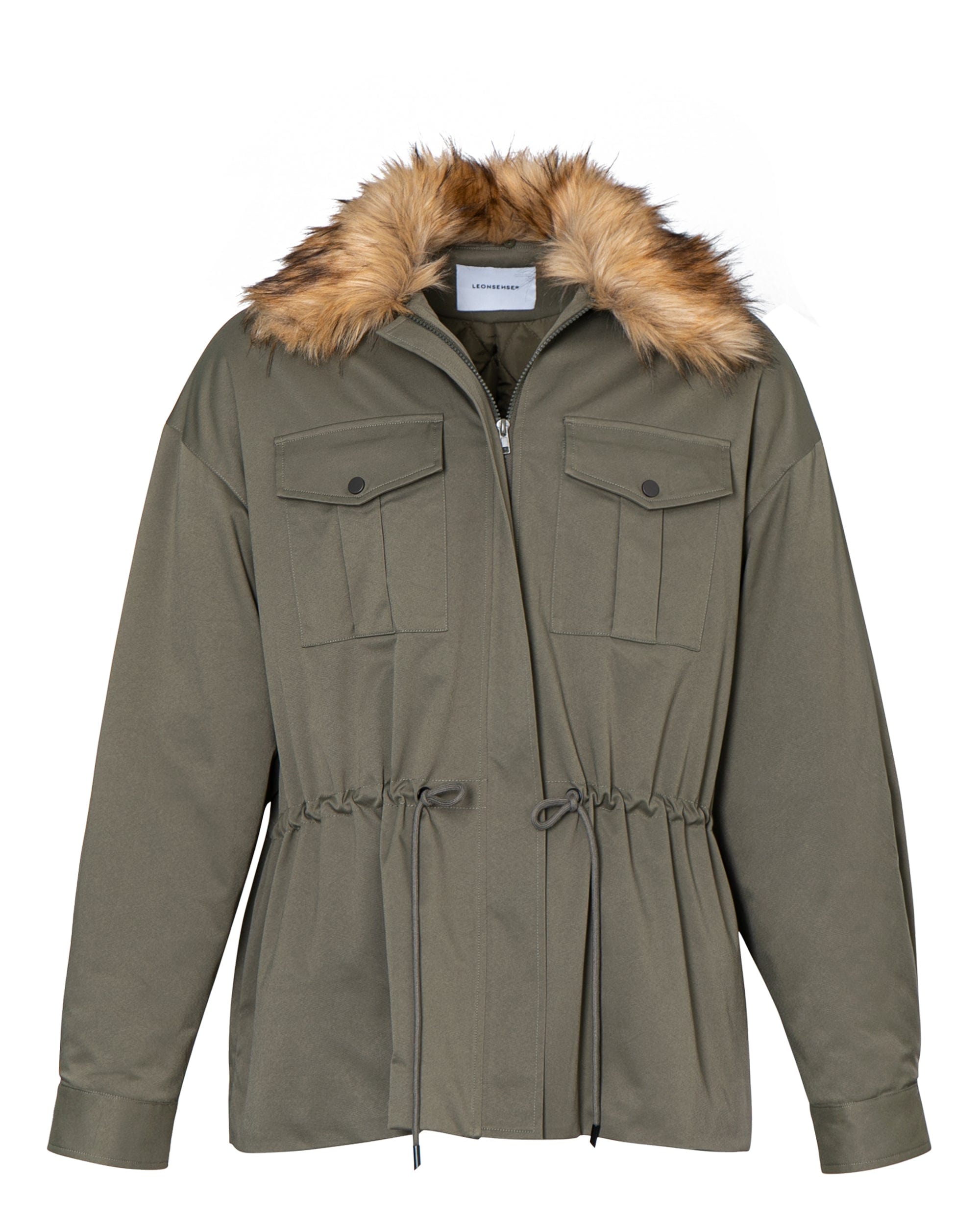 LEONSENSE Classic Detachable Faux-Fur Collar Parka Coat, premium urban and streetwear designers apparel on PROJECTISR.com, LEONSENSE
