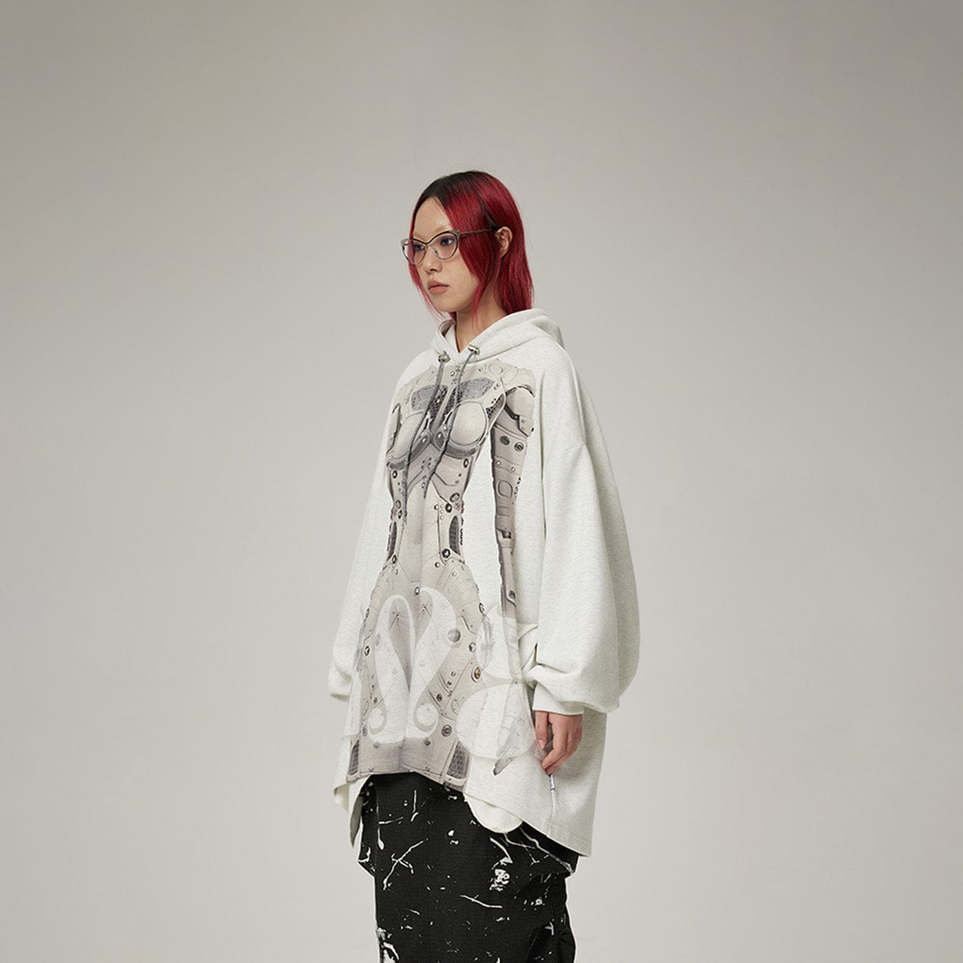 DAMAGE ASIA Ex Machina Graphics Oversized Hoodie, premium urban and streetwear designers apparel on PROJECTISR.com, DAMAGE ASIA