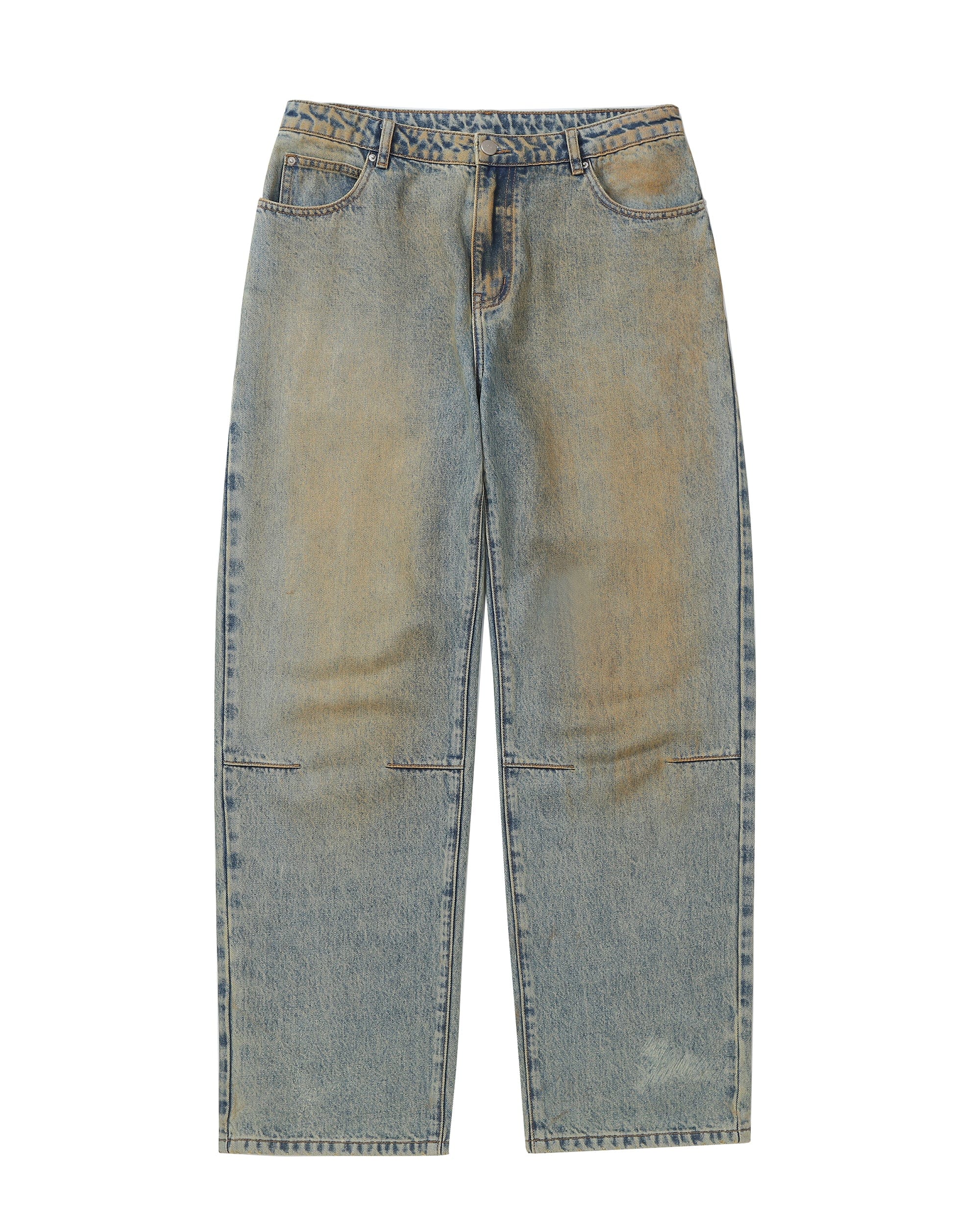 MAKEMORE Classic Acid Washed Crinkled Jeans, premium urban and streetwear designers apparel on PROJECTISR.com, MAKEMORE