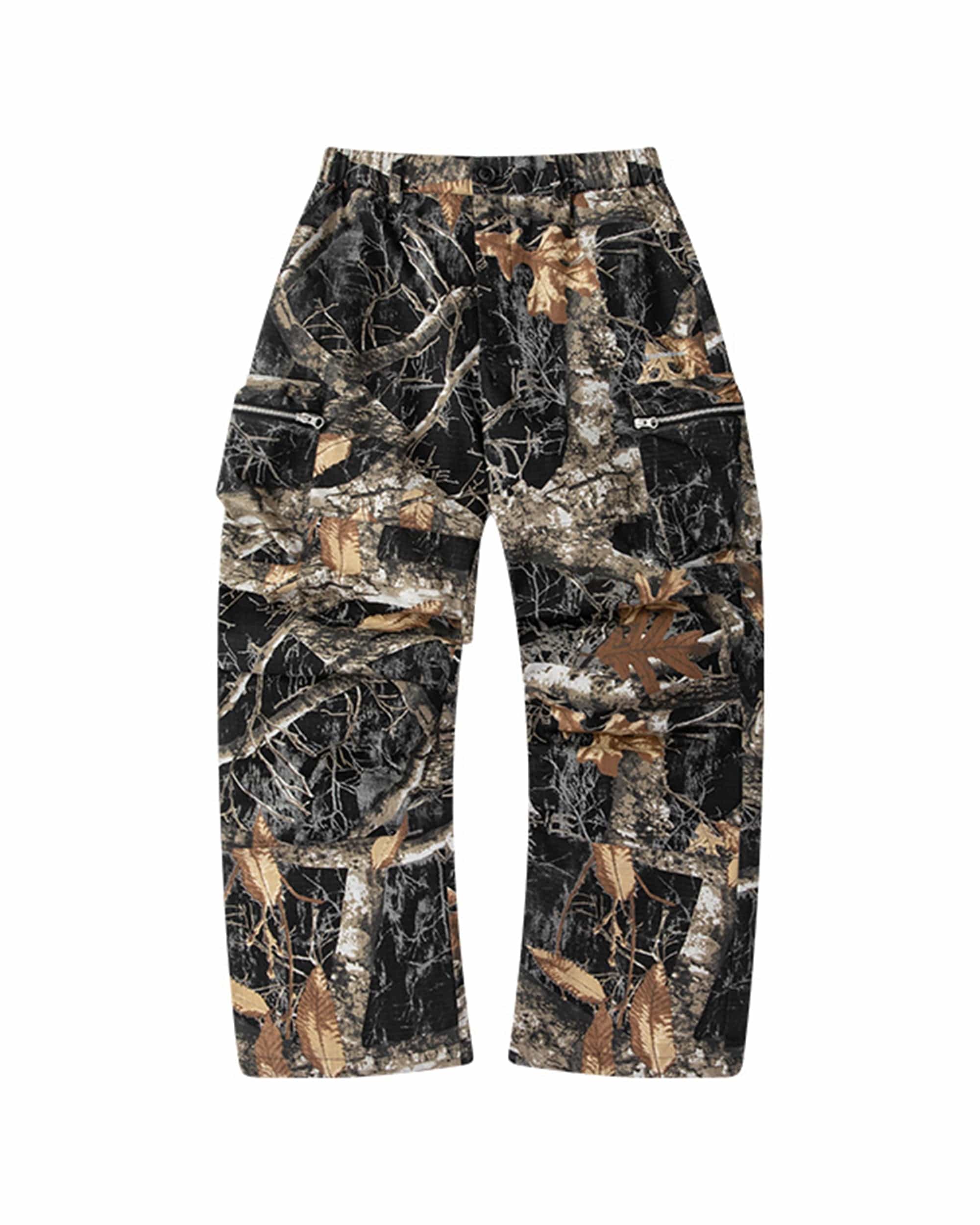 ENSHADOWER Black Camo Multi-pocket Down Pants, premium urban and streetwear designers apparel on PROJECTISR.com, ENSHADOWER