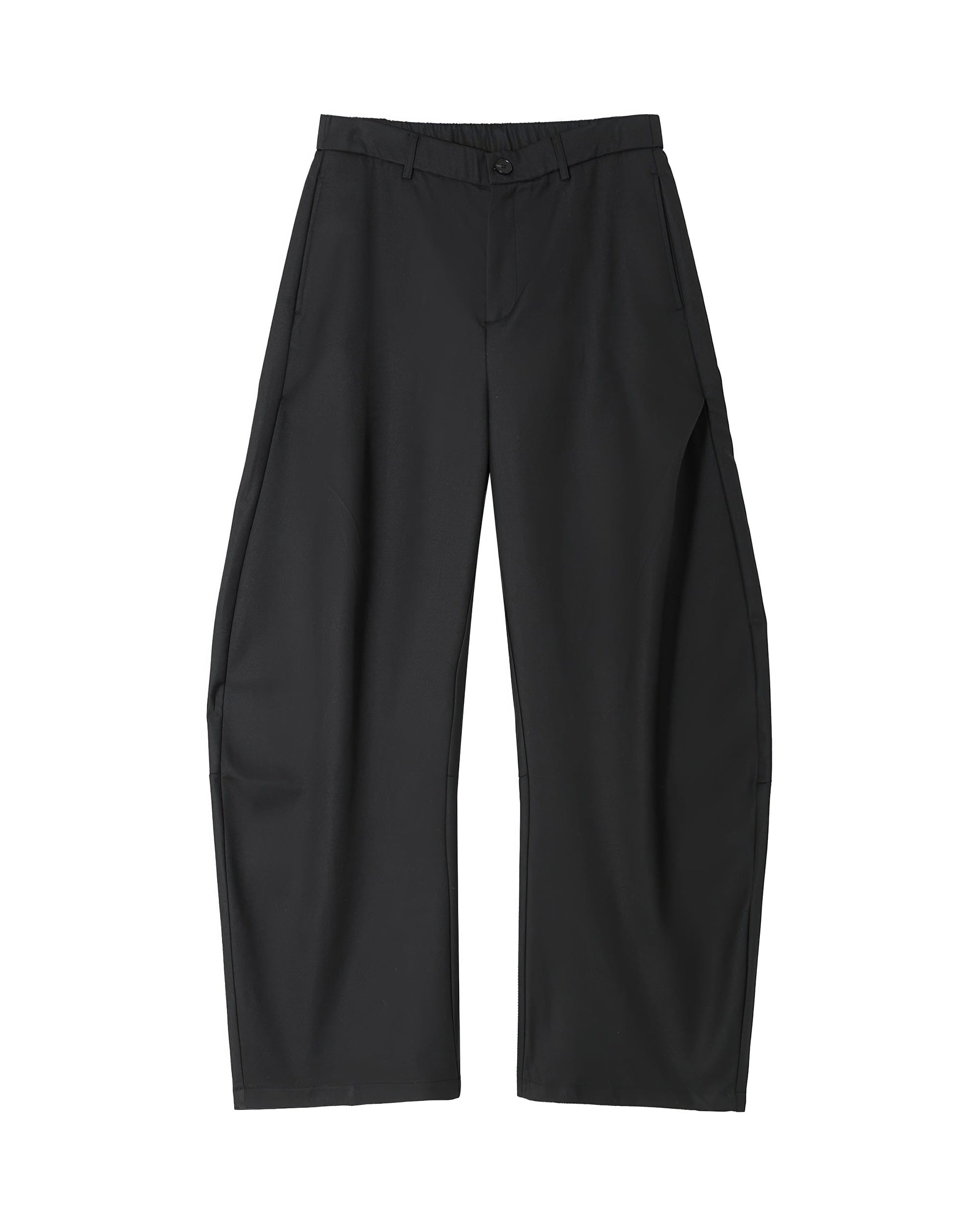 CLP Curved Crinkled Floor-Length Trousers, premium urban and streetwear designers apparel on PROJECTISR.com, CLP