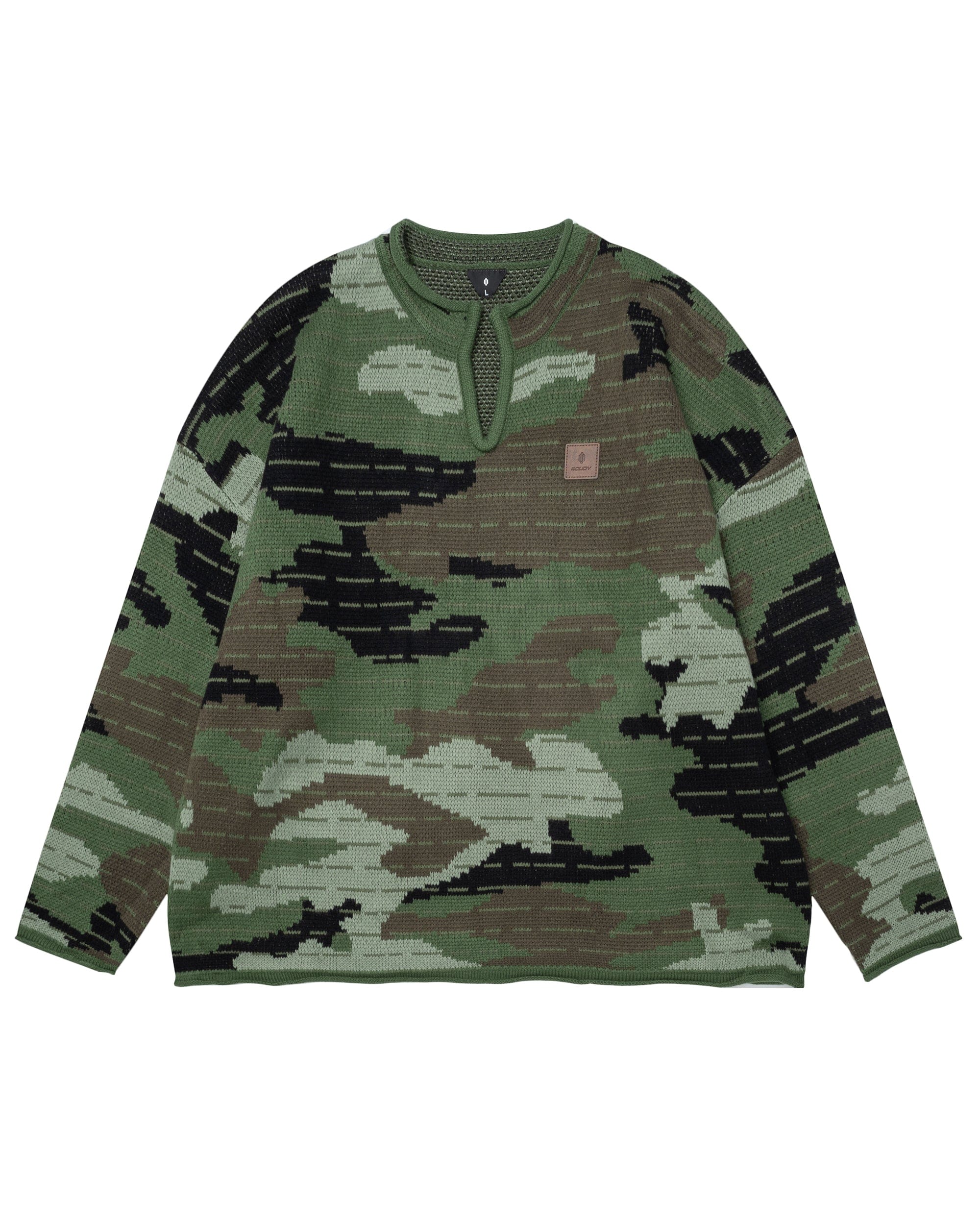 OVDY Modern Camo Stripe V-Neck Sweater, premium urban and streetwear designers apparel on PROJECTISR.com, OVDY