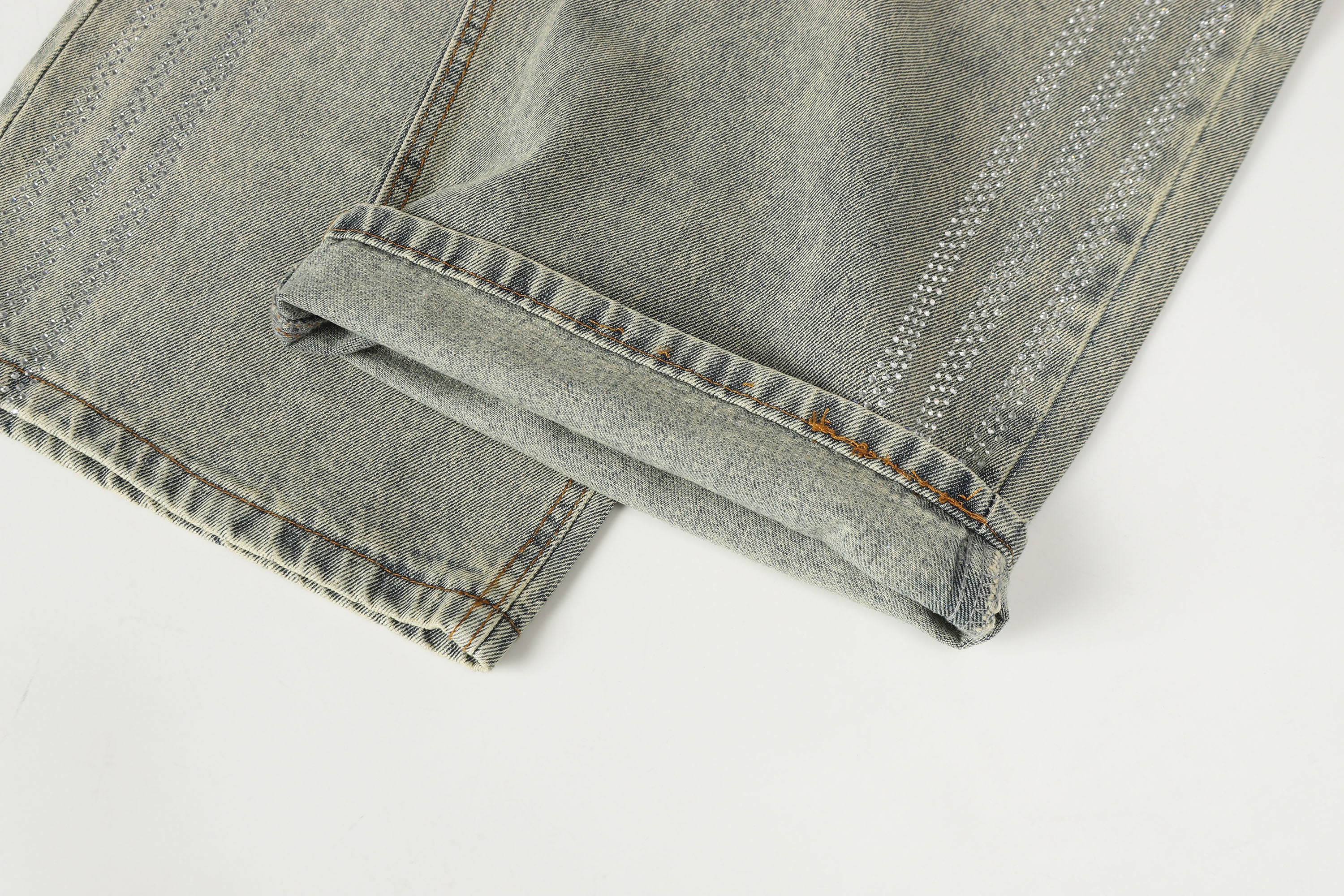 CLP Diamond Arc Washed Wide-Leg Jeans, premium urban and streetwear designers apparel on PROJECTISR.com, CLP