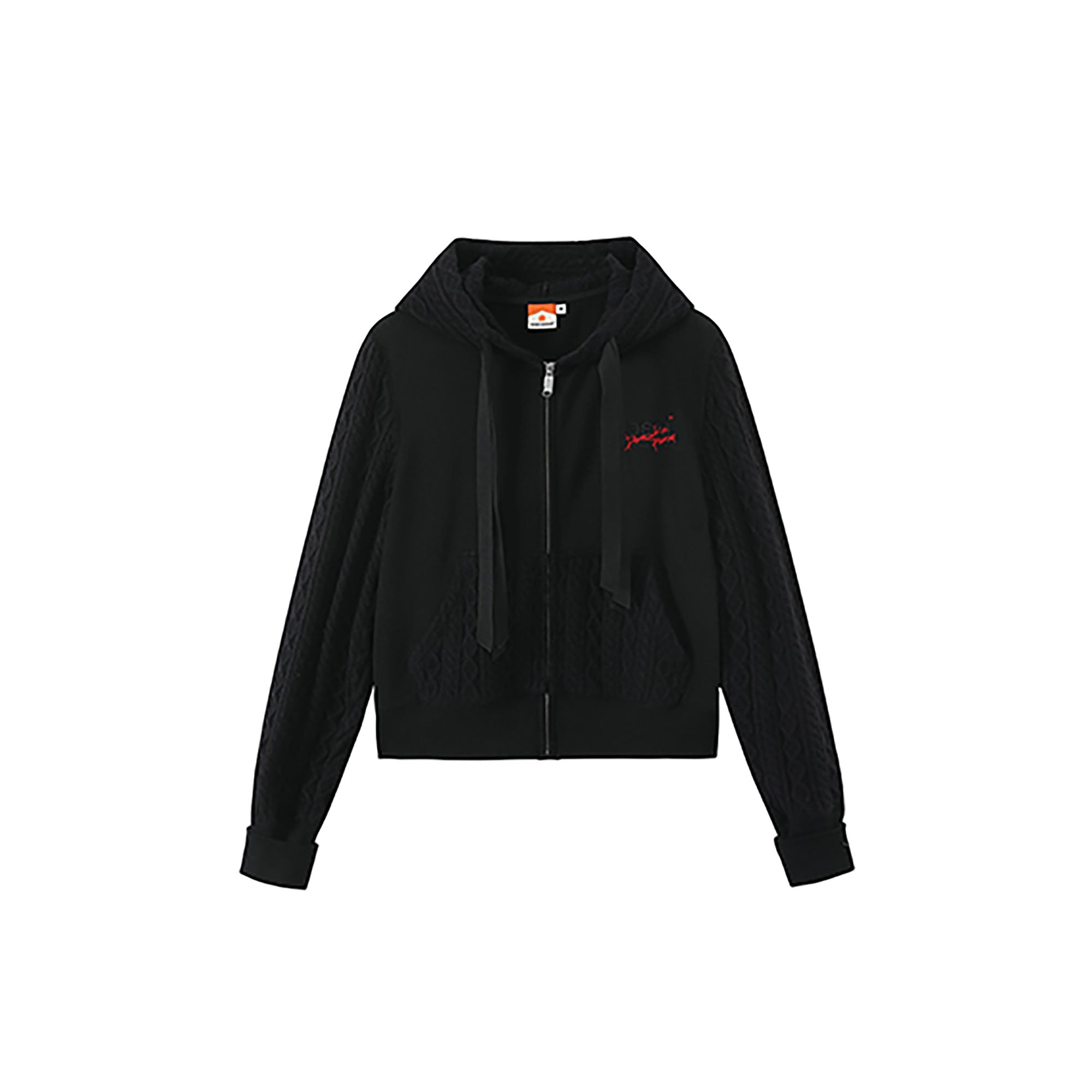 DONSMOKE Spliced Cable-Knit Zip-Up Hoodie, premium urban and streetwear designers apparel on PROJECTISR.com, DONSMOKE