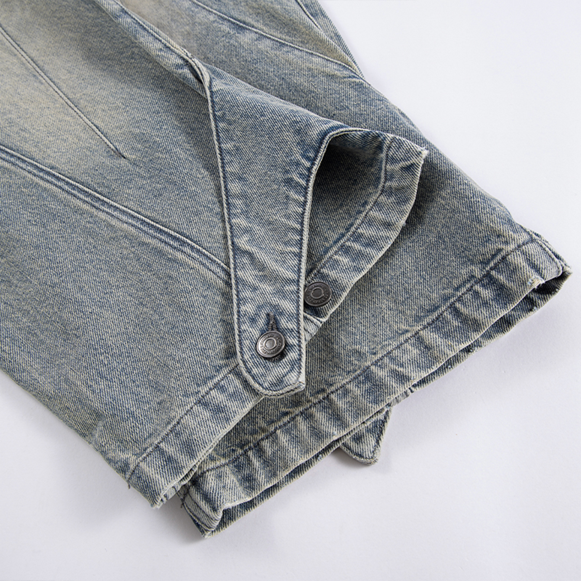 F2CE Washed Panel Adjustable-Hem Denim Pants, premium urban and streetwear designers apparel on PROJECTISR.com, F2CE