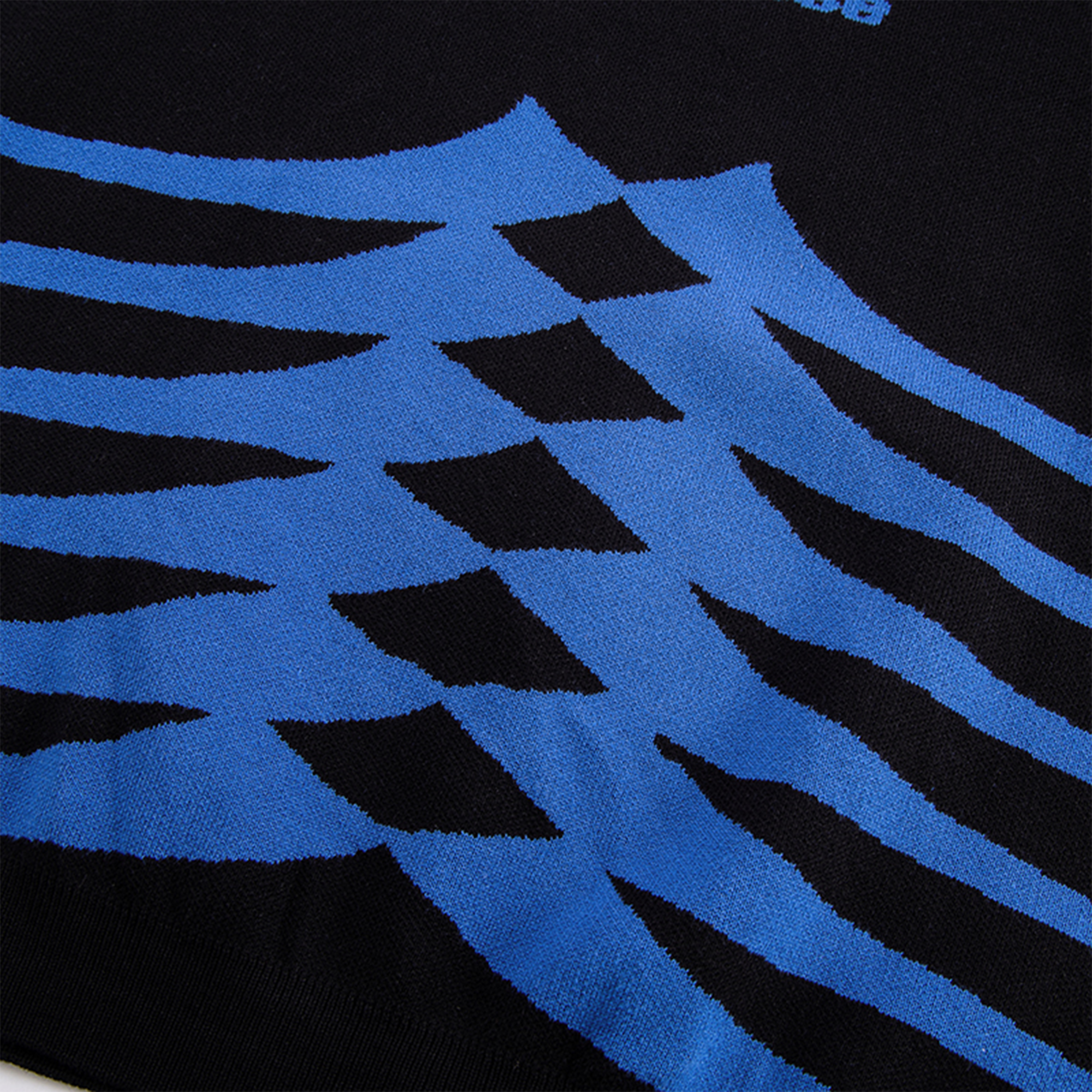 F2CE Slogan Contrast Checkerboard Jacquard Knit Polo