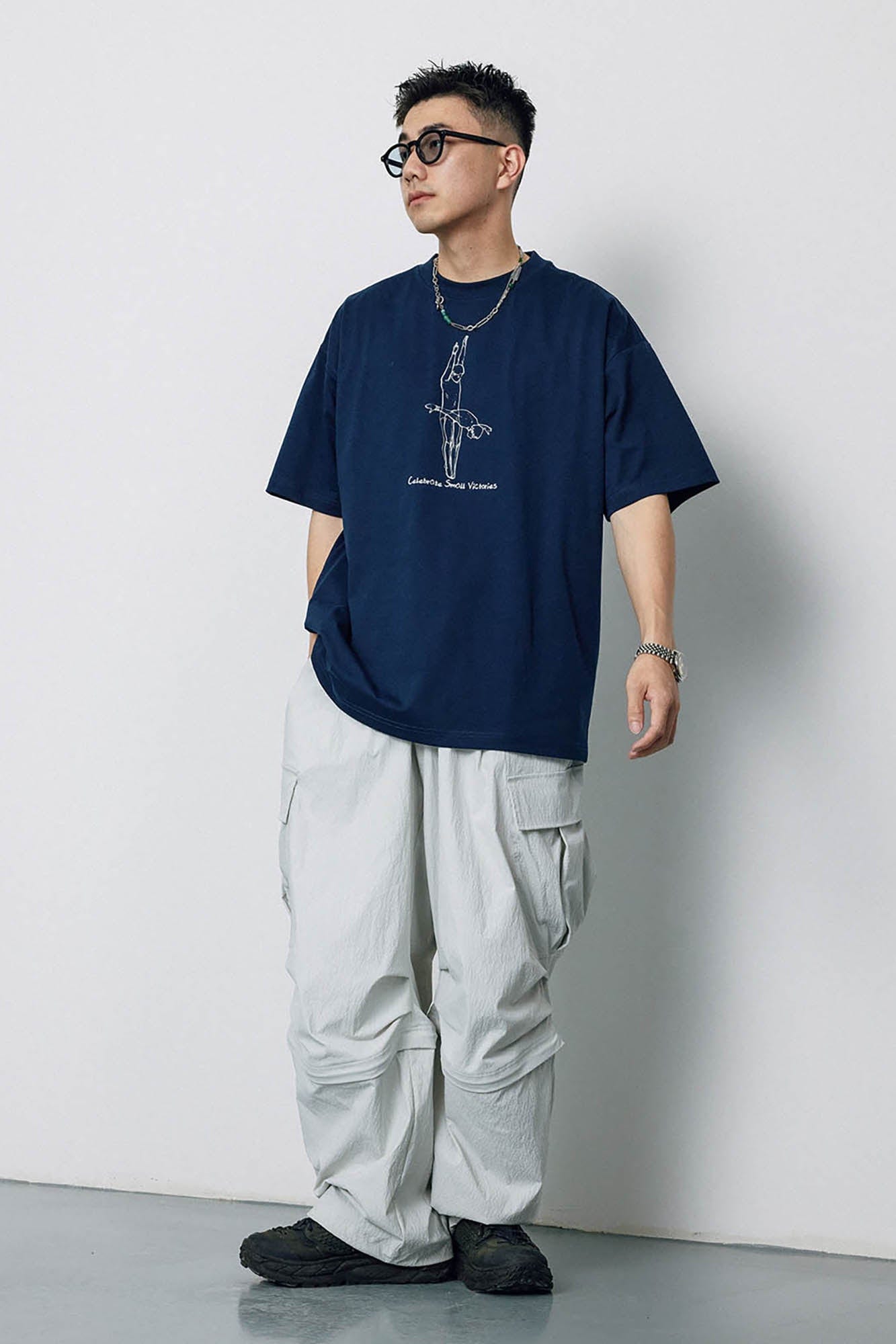 BANANA CLUB Crinkled Multi-Pocket Detachable Cargo Pants, premium urban and streetwear designers apparel on PROJECTISR.com, BANANA CLUB