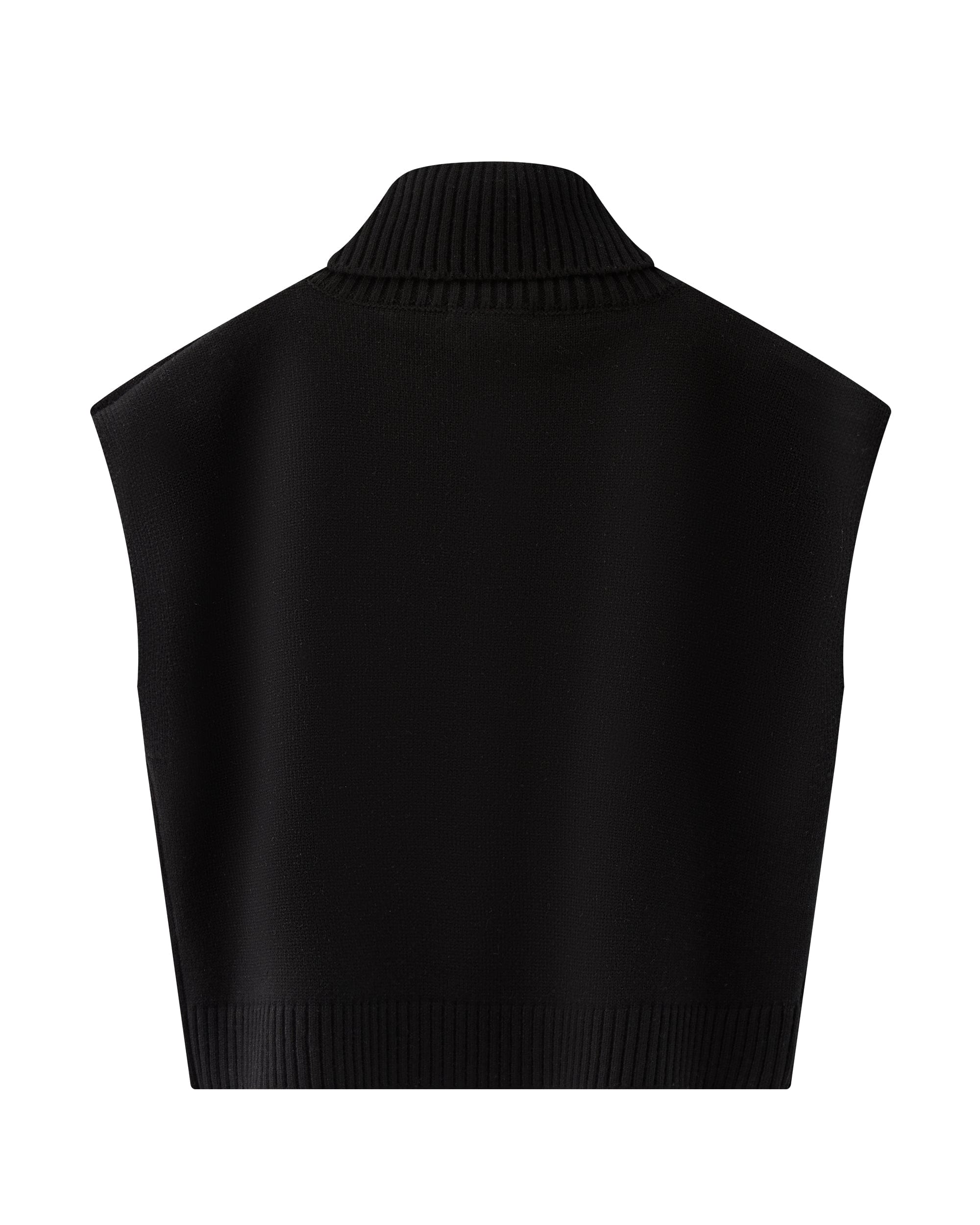 ORGANIC EMOTION Classic Knitted High Collar Button Vest, premium urban and streetwear designers apparel on PROJECTISR.com, ORGANIC EMOTION